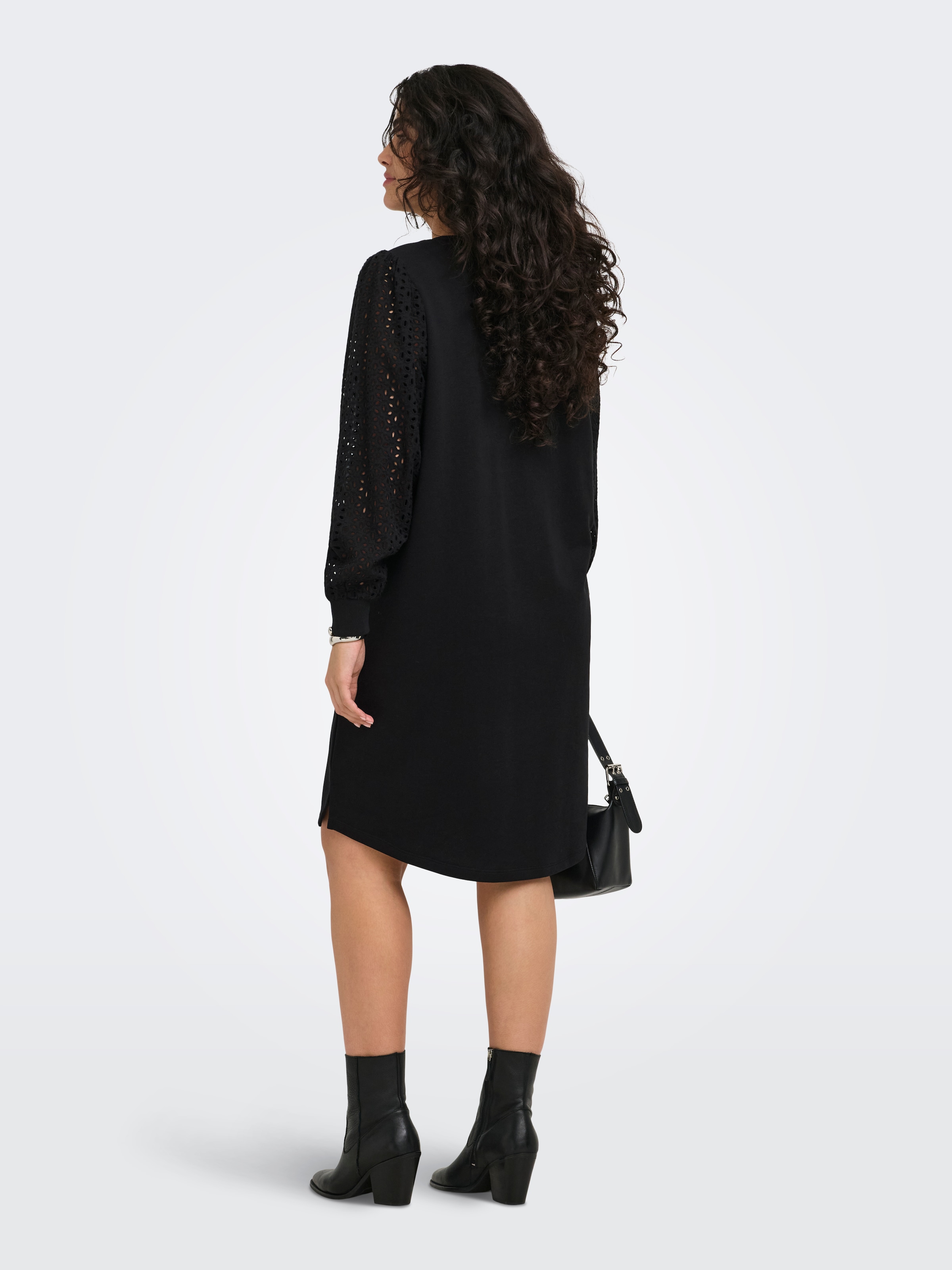 ONLY CARMAKOMA Robe midi »CARDONNA L/S MIX O-NECK MIDI DRESS JRS« mélange de coton