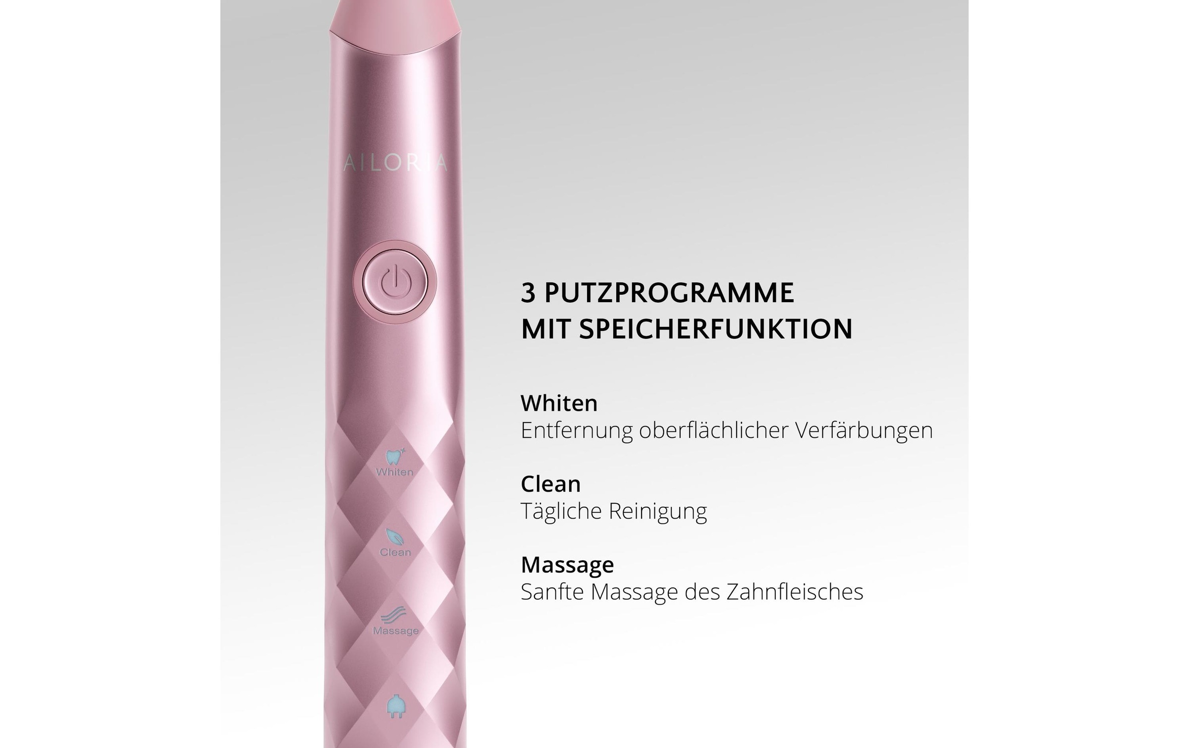 AILORIA Brosse à dents électrique »Schallzahnbürste Shine Bright Set« Schallzahnbürste Sommer-Edition mit Etui
