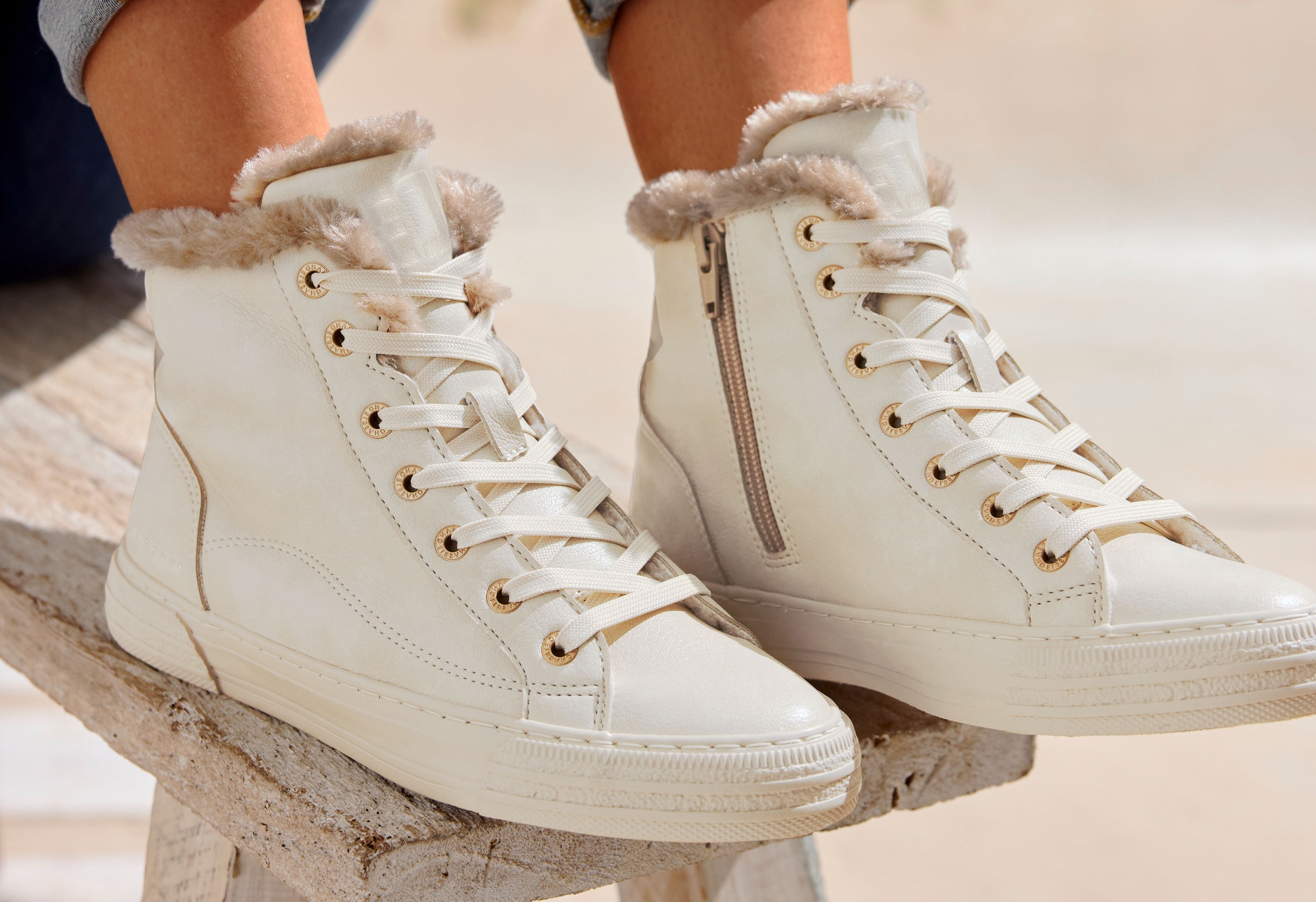 Elbsand Stiefelette »Stiefel, Boots, Schnürstiefelette, Sneaker, Schnürschuh«  mit kuscheligem Futter VEGAN