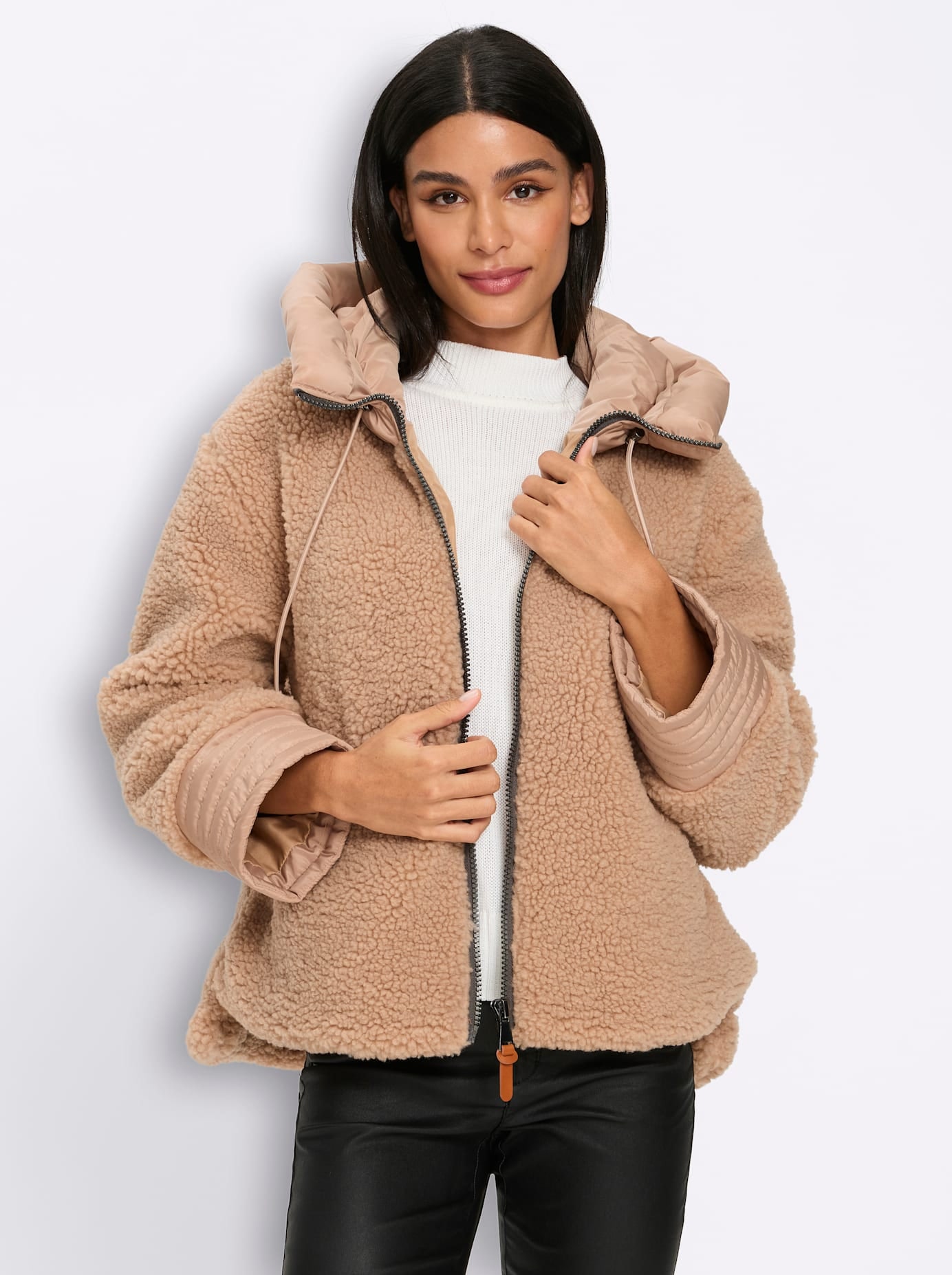 heine Veste longue mit Kapuze