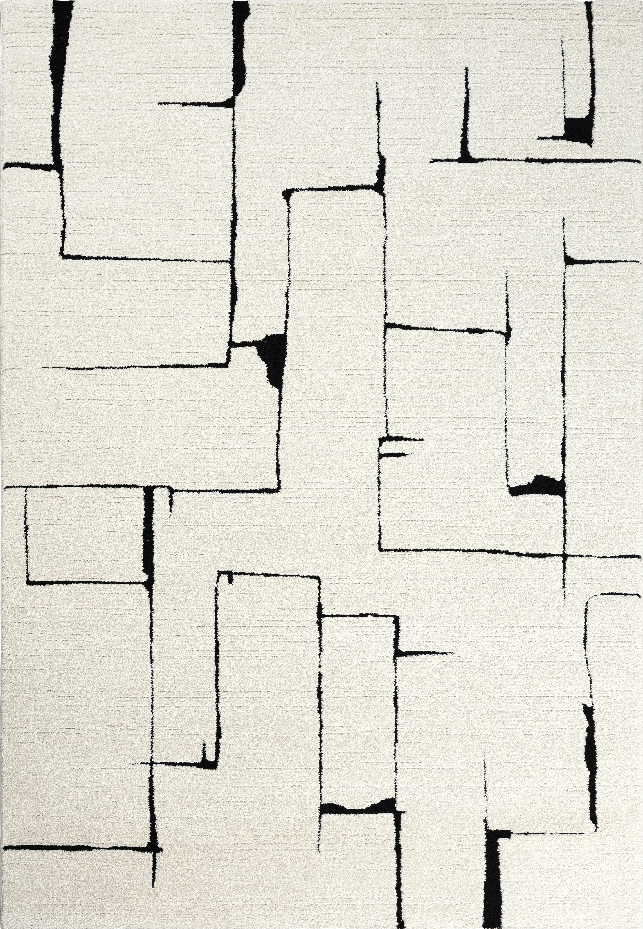 merinos Teppich »Elio 4« rechteckig 16 mm Höhe moderner Kurzflor Teppich mit Hoch-Tief-Effekt, 3D Effekt