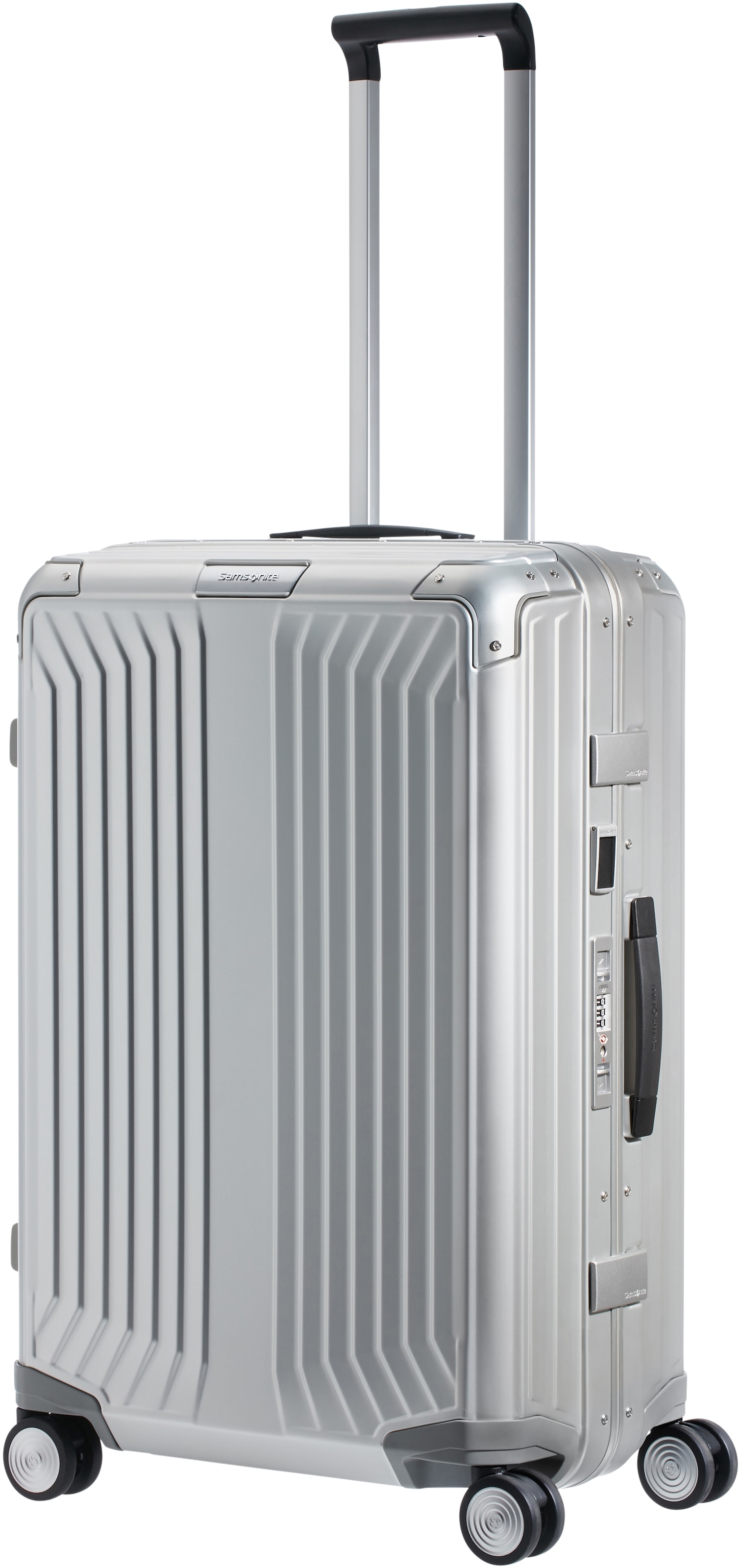Samsonite Trolley à coque dure »LITE-BOX ALU« 71 litre 4 Rollen aus Aluminium, mit voll gefüttertem Innenraum, mit Kantenschutz
