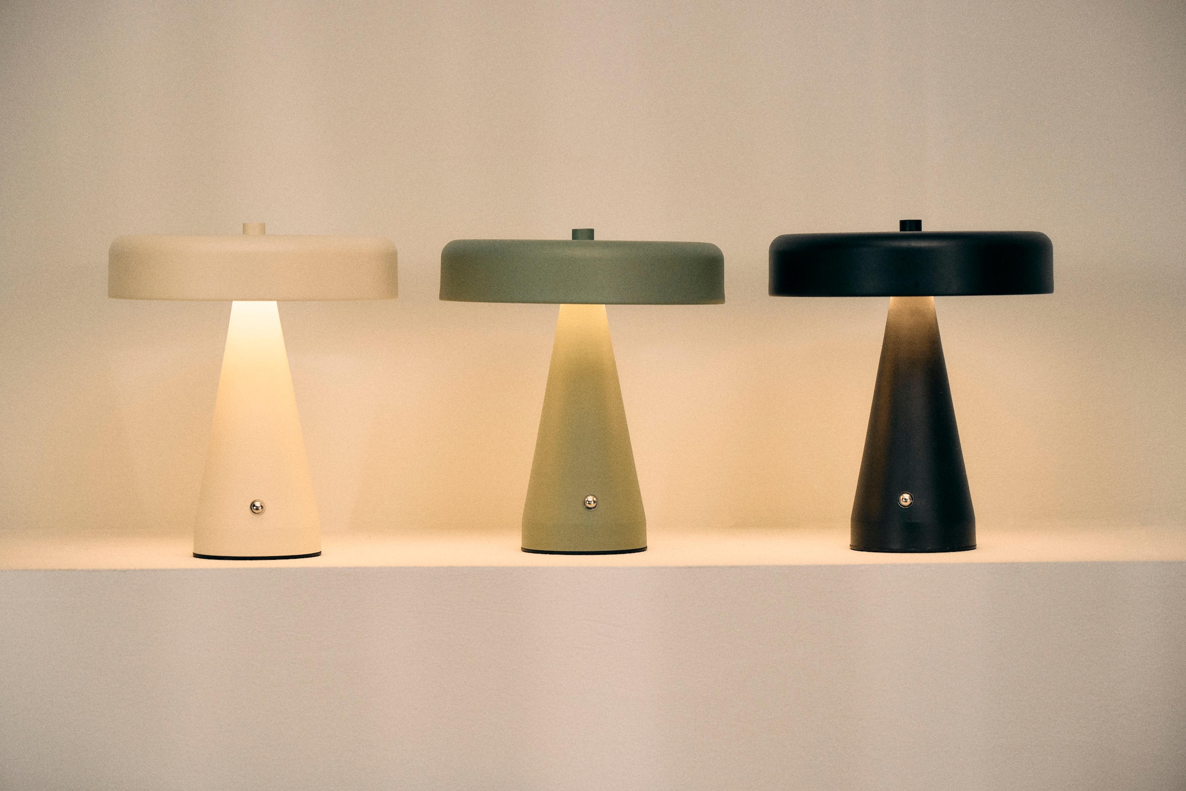 homsy by Ana Johnson LED Tischleuchte »NORVA Akkutischleuchte« LED-Modul warmweiss - kaltweiss Akku-Tischlampe USB-C, CCT, wiederaufladbar, Akku, dimmbar