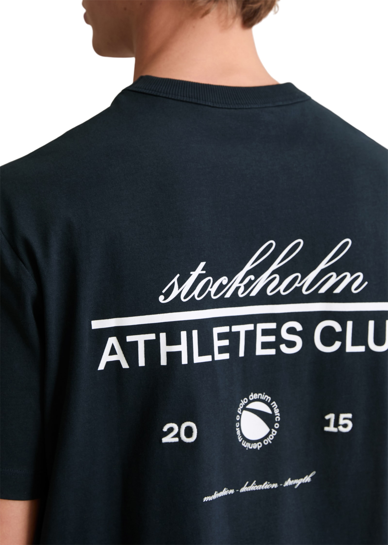 Marc O'Polo DENIM T-shirt mit grossem Rückenprint, relaxed fit, Rundhals