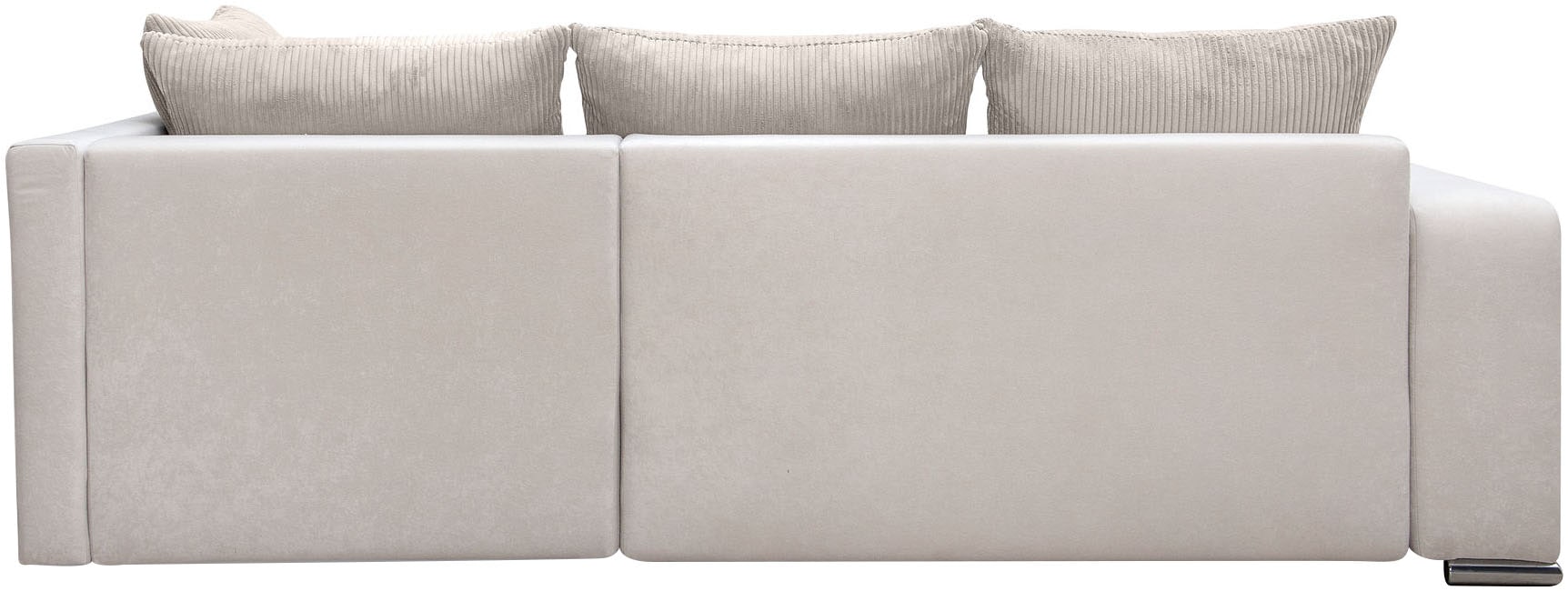 COLLECTION AB Ecksofa »L-Form« Regalarmlehne mit LED RGB Beleuchtung,Bettfunktion und Bettkasten