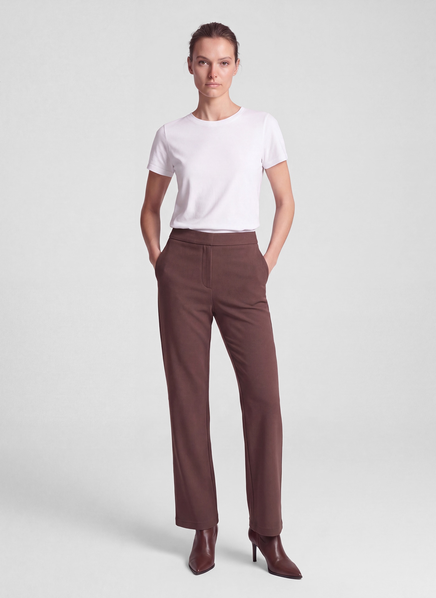 Rabe Pantalon en tissu  unifarben - mit Viskose/Stretch