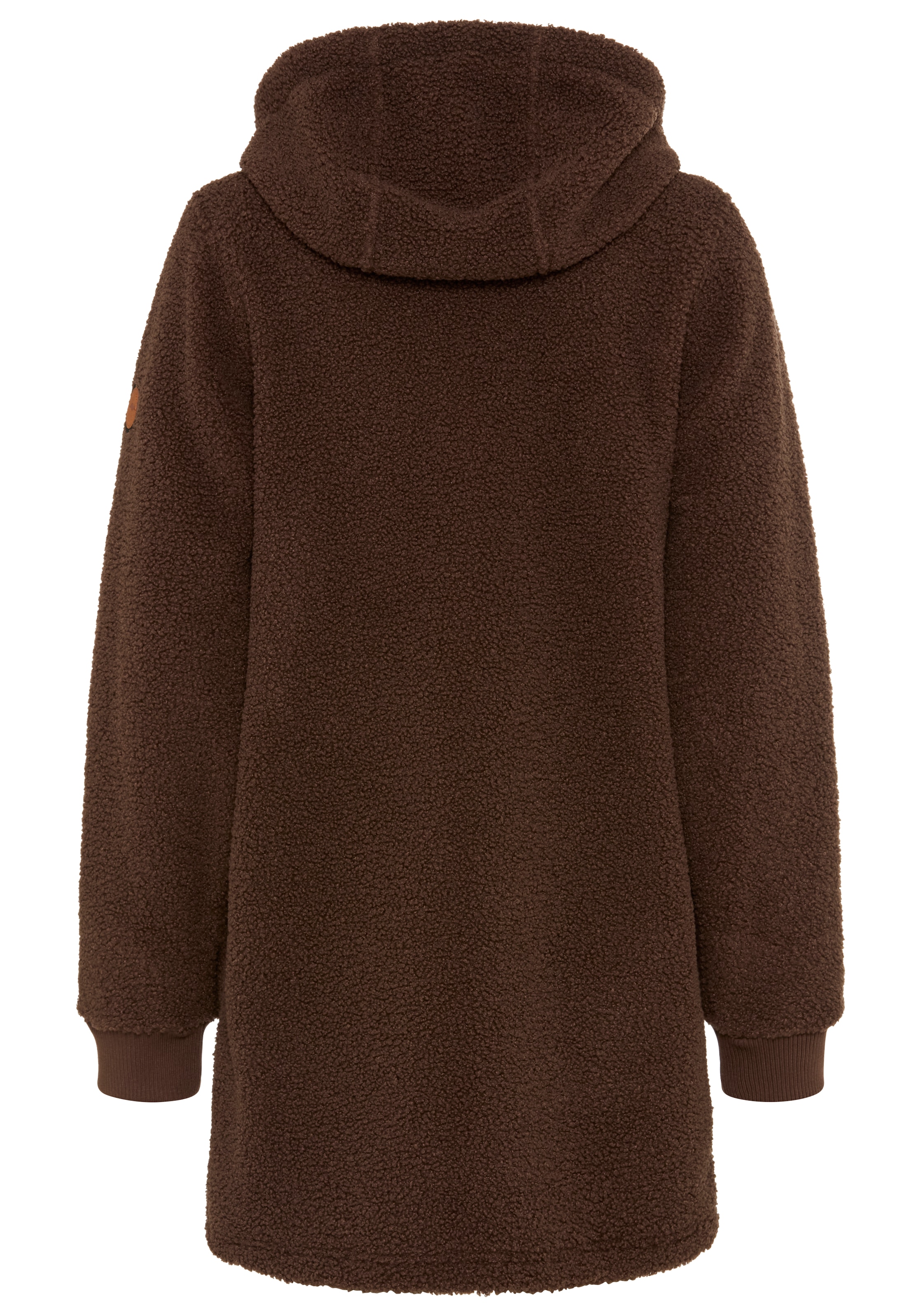 KangaROOS Fleecejacke mit Kapuze Teddy Fleece lang mit Kapuze für den Übergang