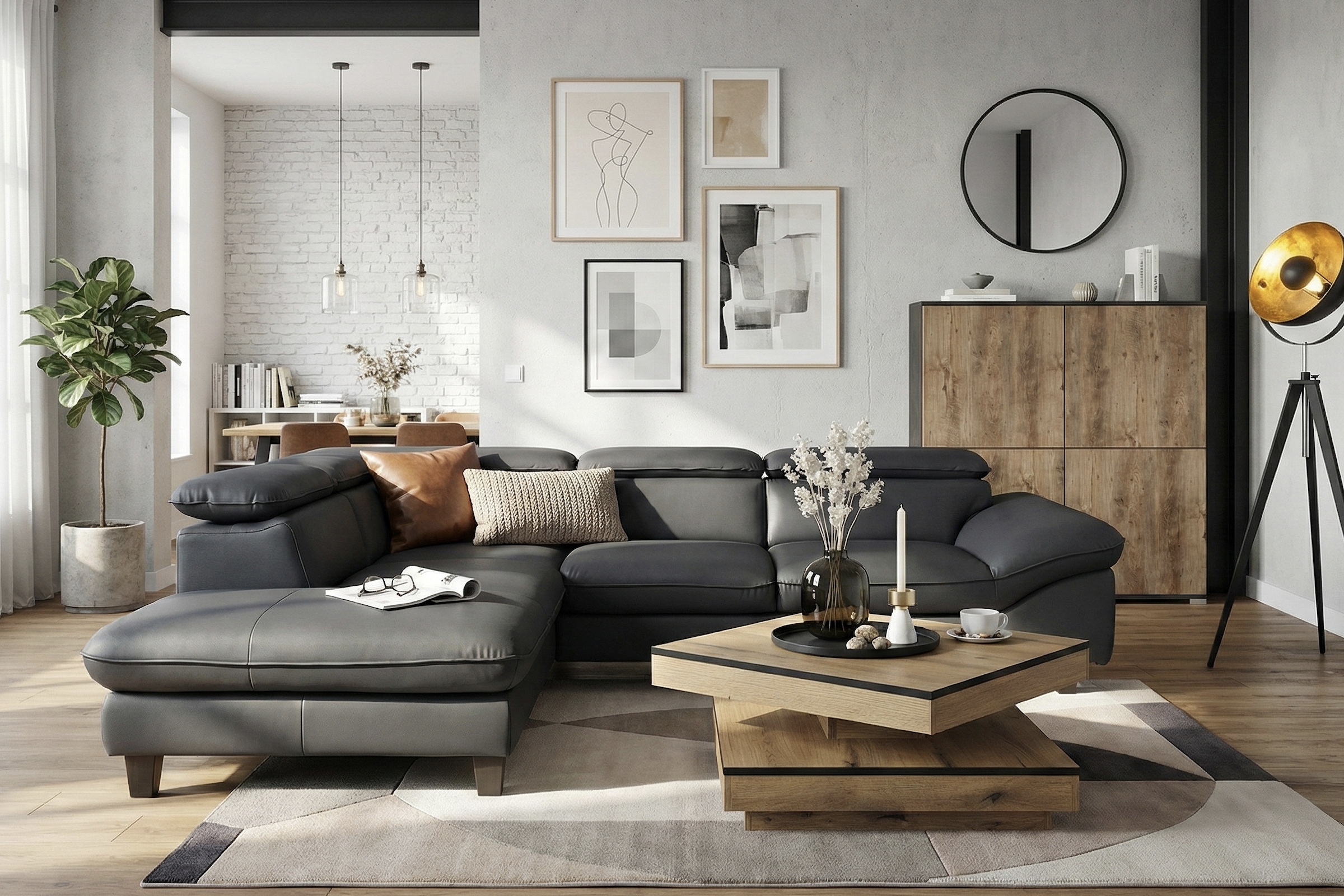 Home affaire Ecksofa »Pilot L-Form« mit Kopfteilverstellung, wahlweise mit Schlaffunktion & Bettkasten