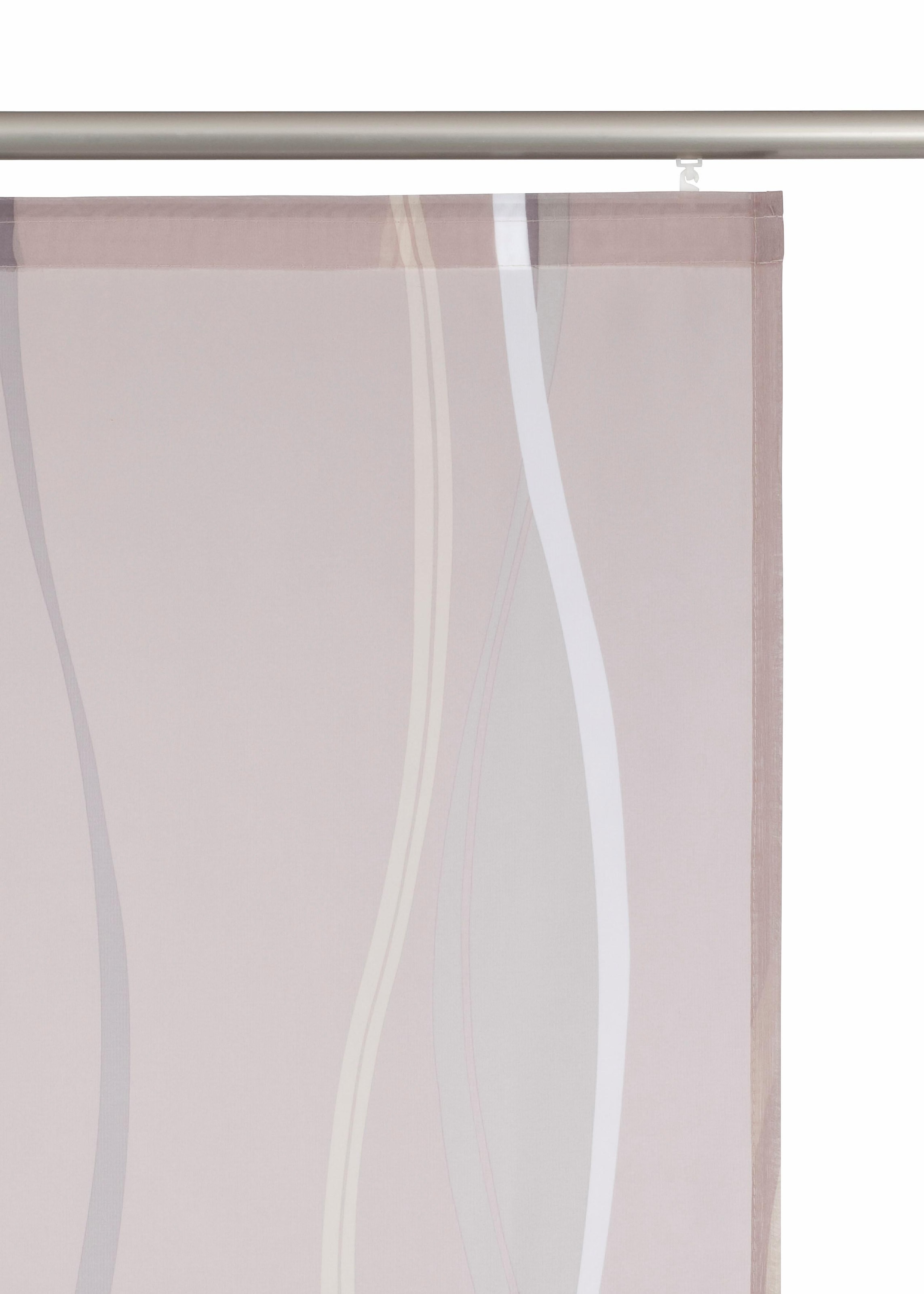 GOODproduct Schiebegardine »Dimona« Klettschiene 2 Stk. tlg. 2-er Set, Fertiggardine, mit Befestigungszubehör, Wellen