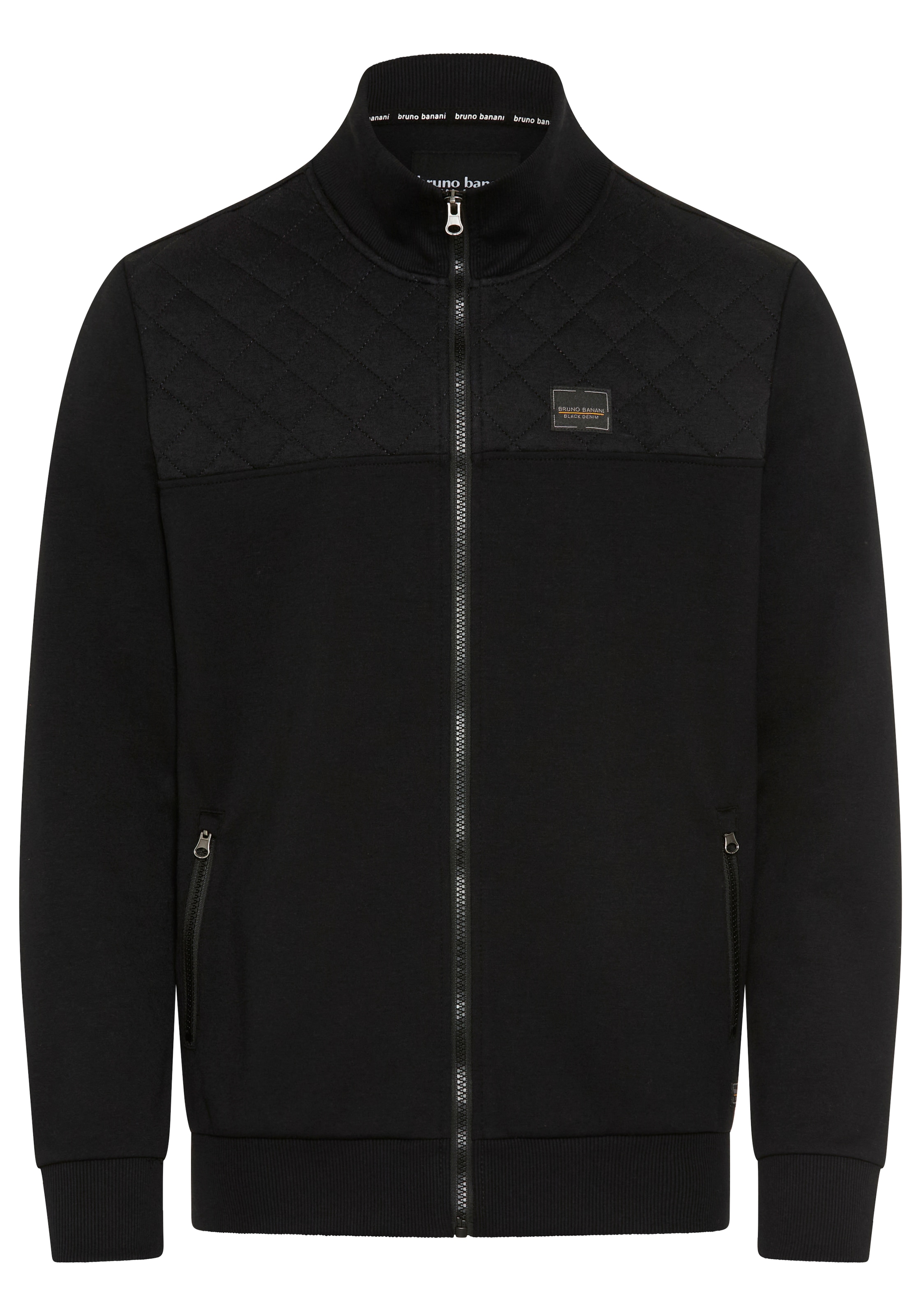 Bruno Banani Veste sweat avec quilting à carreaux dans la partie supérieure