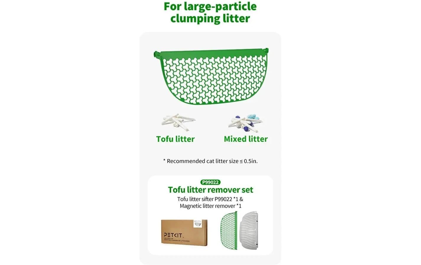 PETKIT Toilettes pour chats »Magnetischer Reiniger von grobkörniger Katzenstreu«