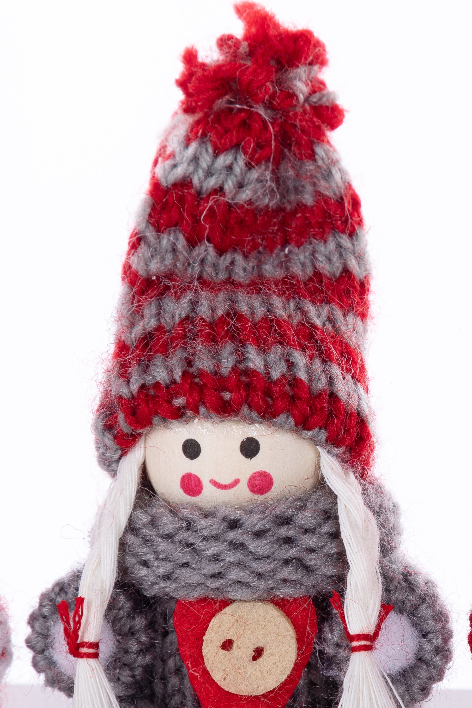 Myflair Möbel & Accessoires Weihnachtsfigur »Weihnachtsdeko rot« Wollwichtel Baumhänger, Länge ca. 7 cm