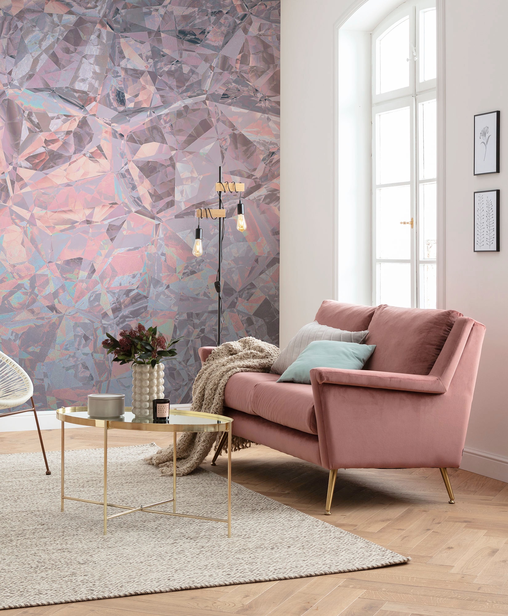 Komar Papier peint intissé »Digitaldruck Vlies -  Crystals - Grösse 200 x 280 cm« imprimé Wohnzimmer, Schlafzimmer