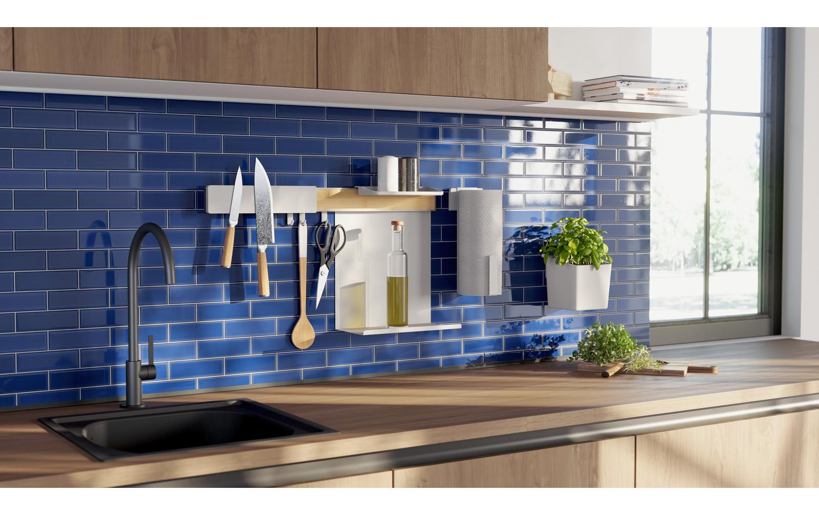 tesa Ablageelement »L Bambus/Weiss«