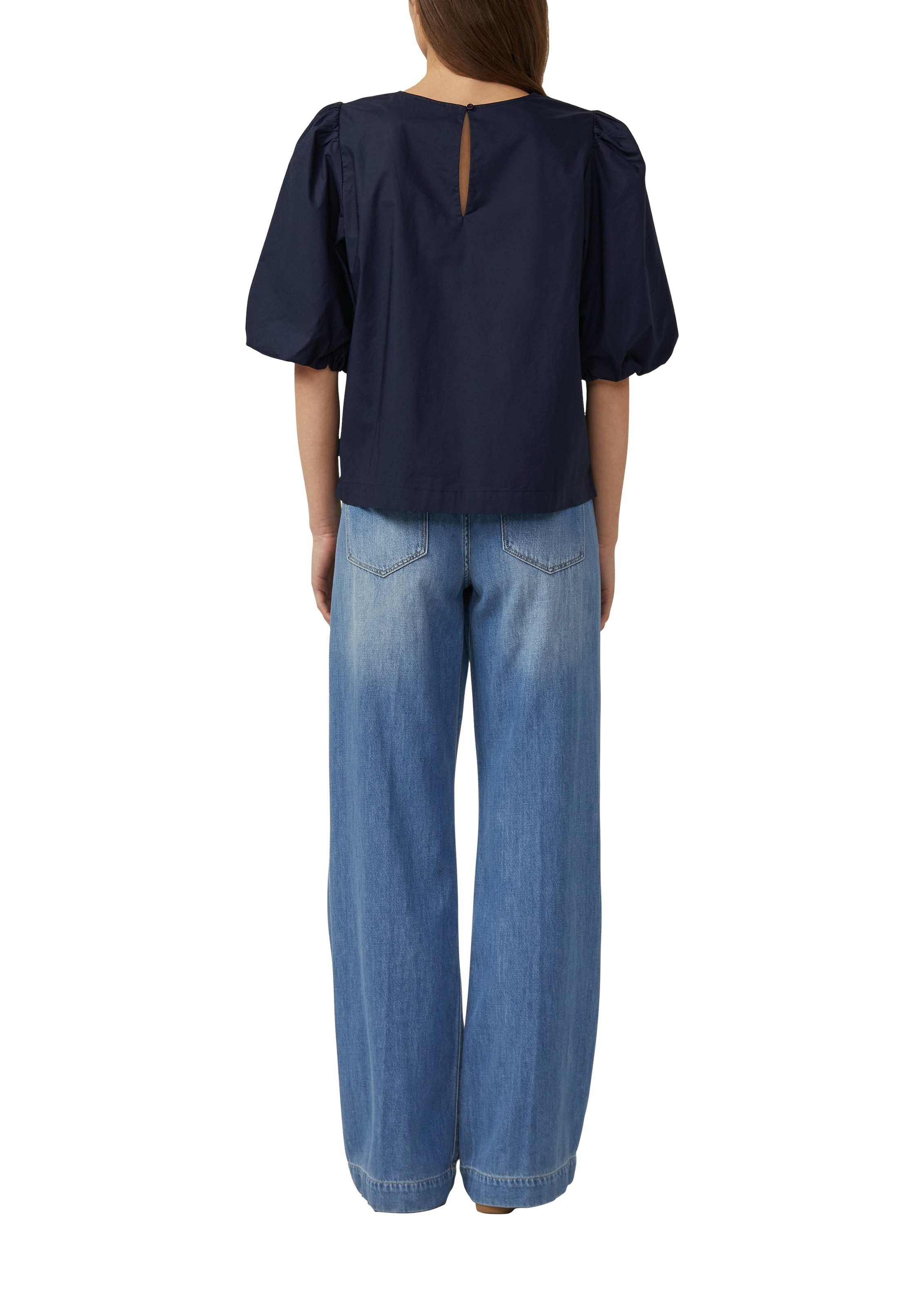 s.Oliver Blouse à enfiler mit weitem Hallbarm und Knopfvershcluss