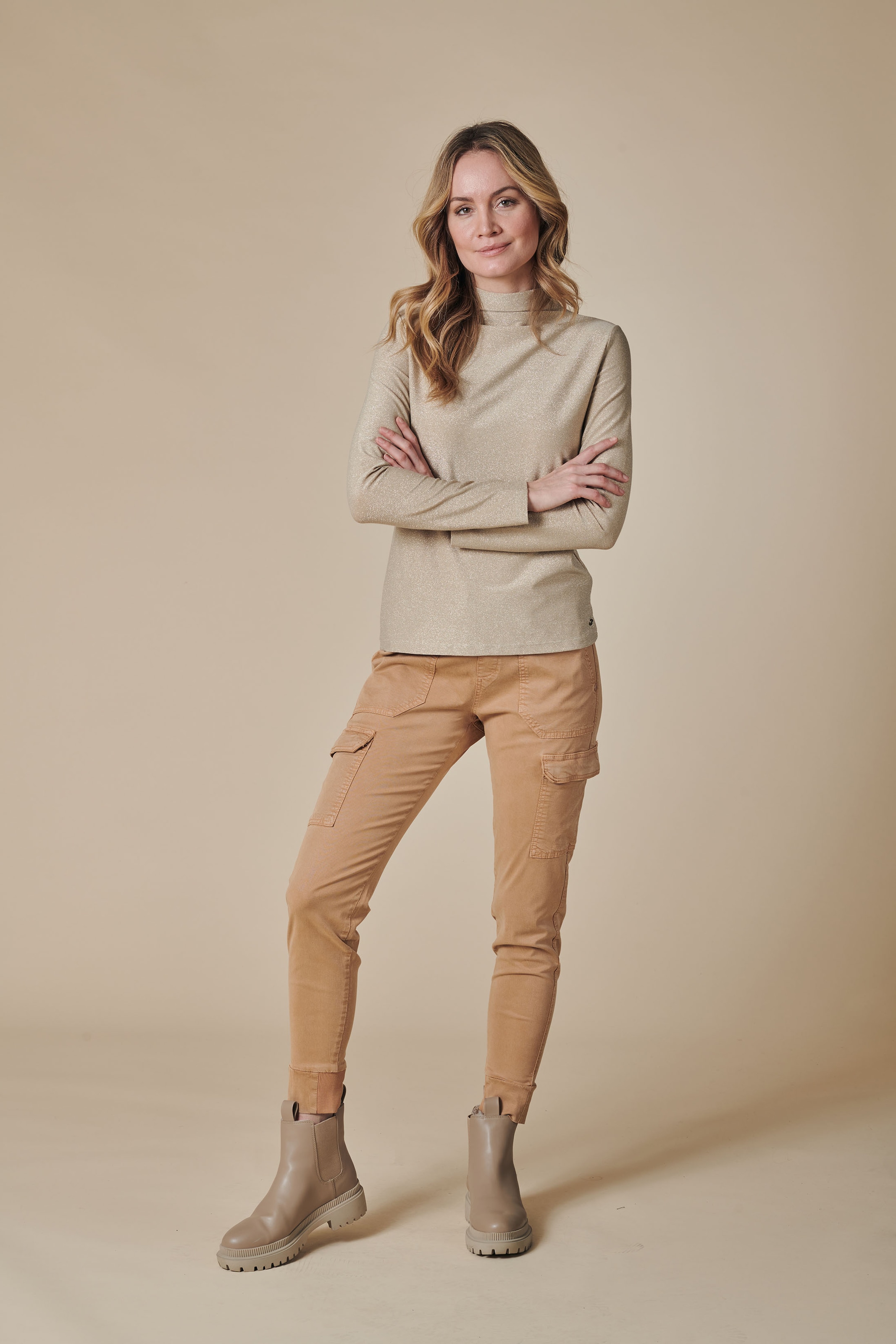 Zhrill Langarmshirt »ZHABIGAIL« mit Metallfasern