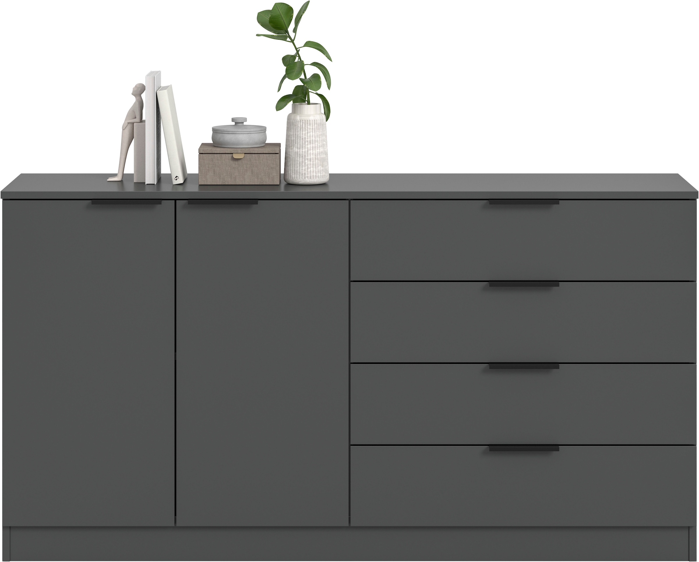 Home affaire Buffet »SKARDE, Breite 148 cm, 4 Schubkästen, 2 Türen, viel Stauraum« in verschiedenen Farben und Breiten erhältlich, individuell einsetzbar,  Kommode, Anrichte, Schubkastenkommode, Schuhschrank, Schrank