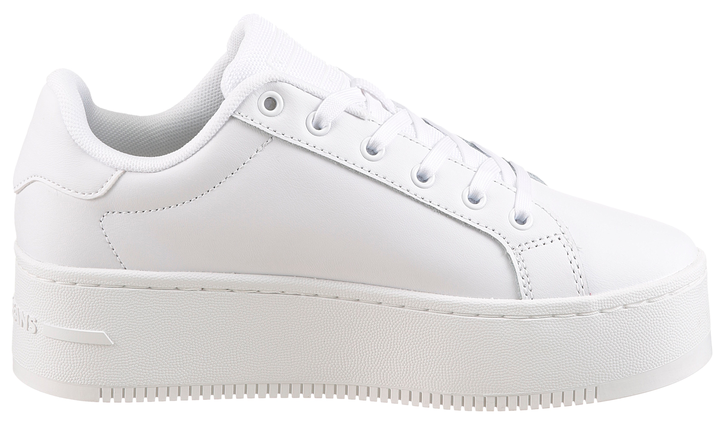 Tommy Jeans Baskets à plateforme »TJW FLATFORM SNEAKER«  , Freizeitschuh, Halbschuh, Schnürschuh mit Schaftrandpolsterung