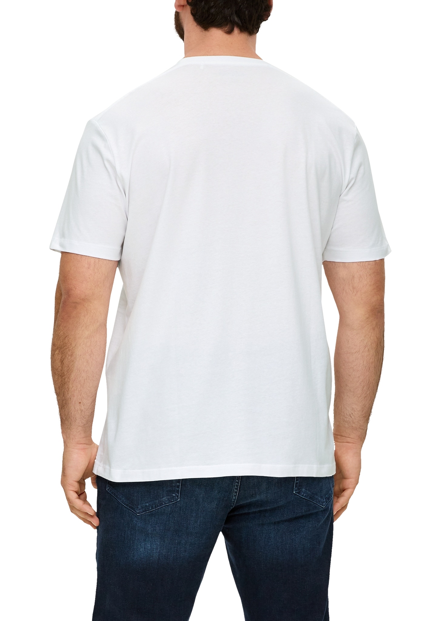 s.Oliver Men Big Sizes Kurzarmshirt mit Logo-Print/Grosse Grössen