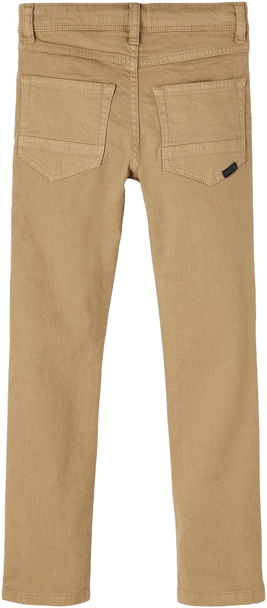 Name It Pantalon slim »NKMTHEO für Jungen mit verstellbarem Bund und schmaler Silhouette«  slim fit, Twill, Reissverschluss, uni