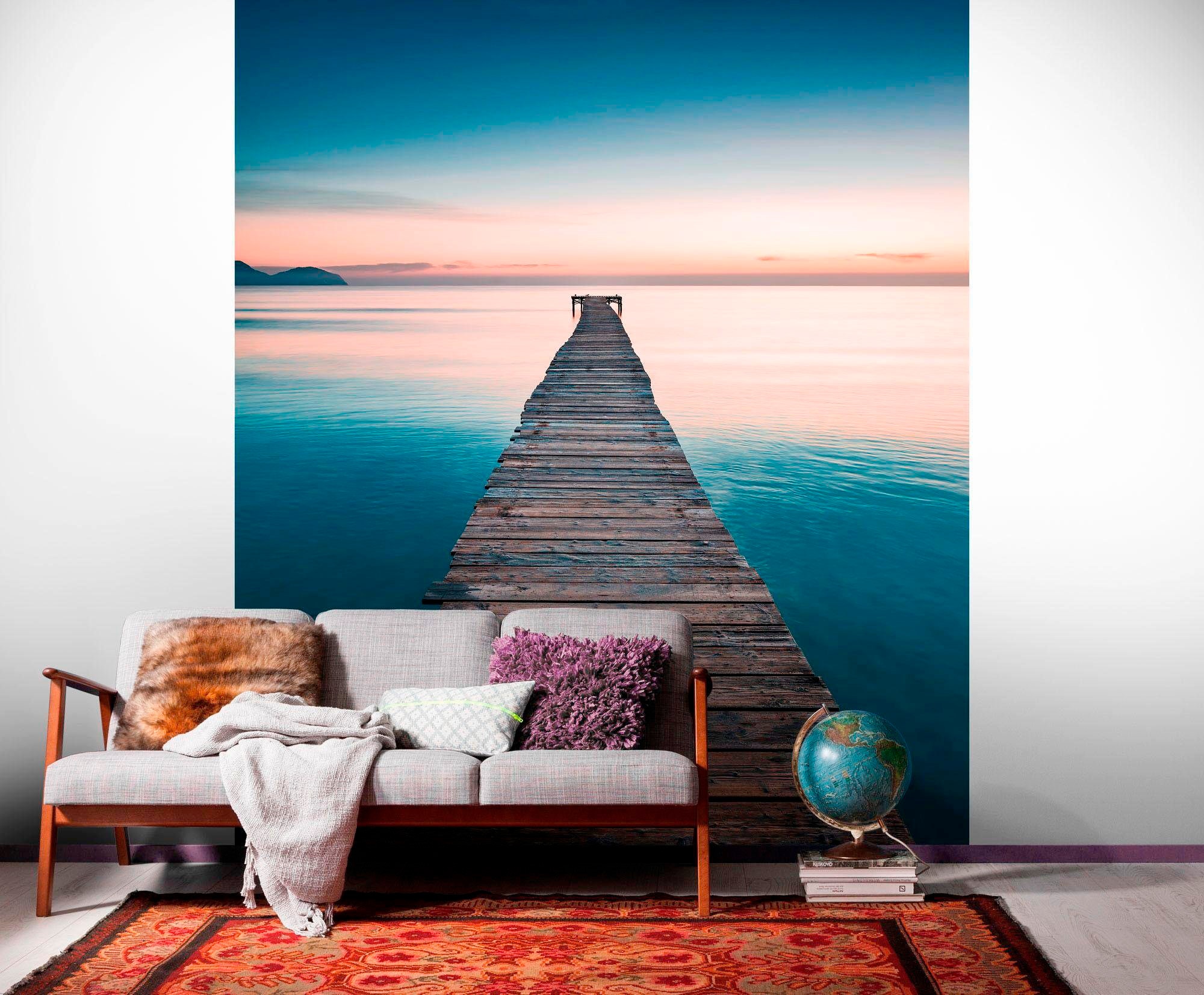 Komar Papier peint intissé »Digitaldruck Vlies -  Morning Breeze - Grösse 200 x 250 cm« imprimé Wohnzimmer, Schlafzimmer