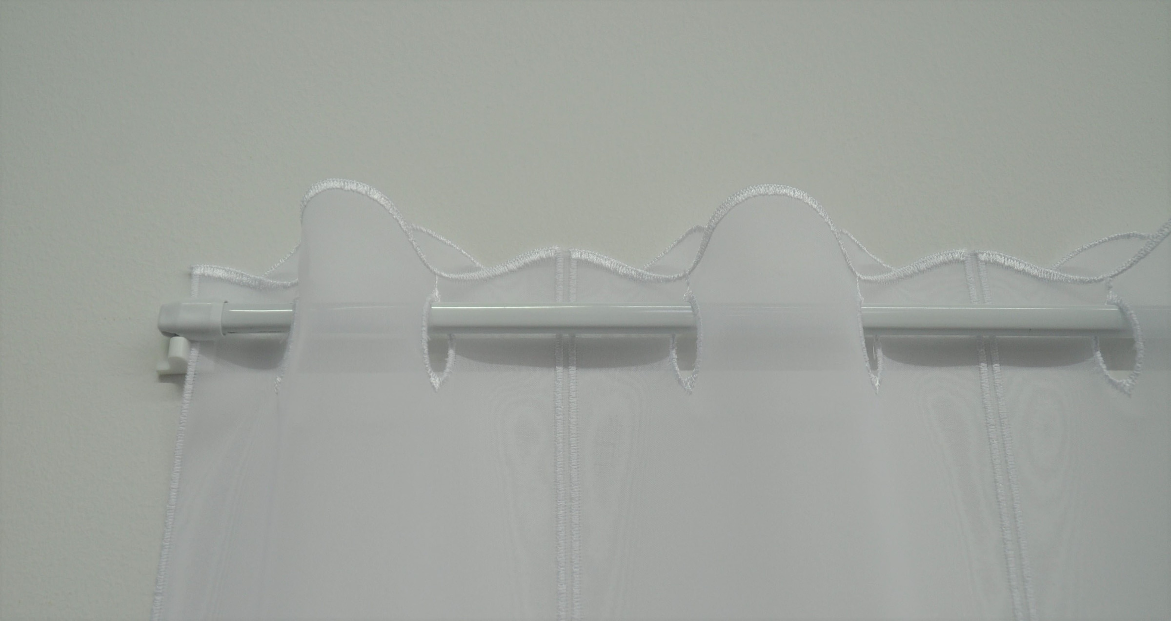 Stickereien Plauen Rideau à vitres »Welle« Passage tige 1 cuis tlg.