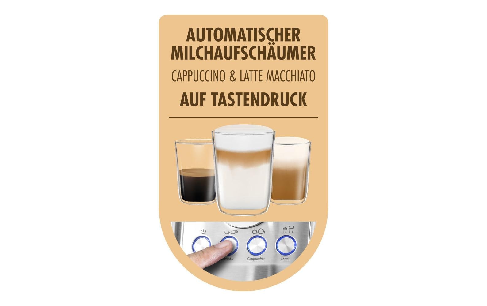 Gastroback Machine à espresso »42722 DESIGN ESPRESSO PICCOLO PRO M« mit integriertem, automatischem Milchaufschäumer