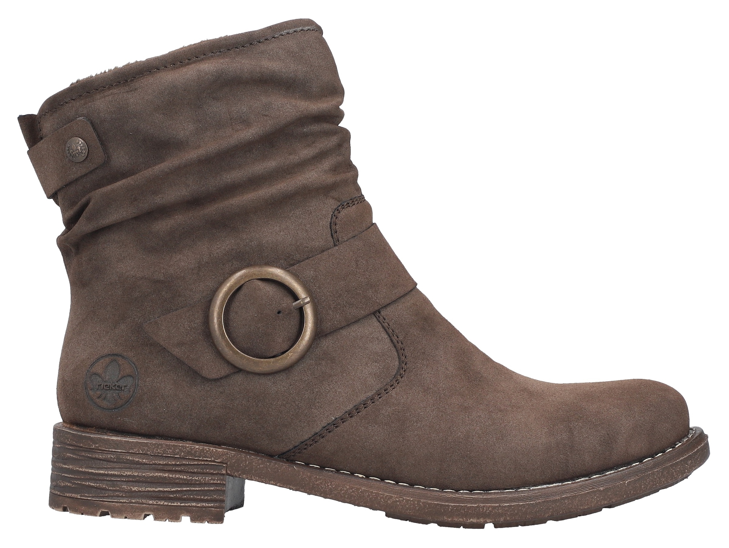 Rieker Stiefelette  Boots, Blockabsatz, slouchy Schaft und Innenreissverschluss