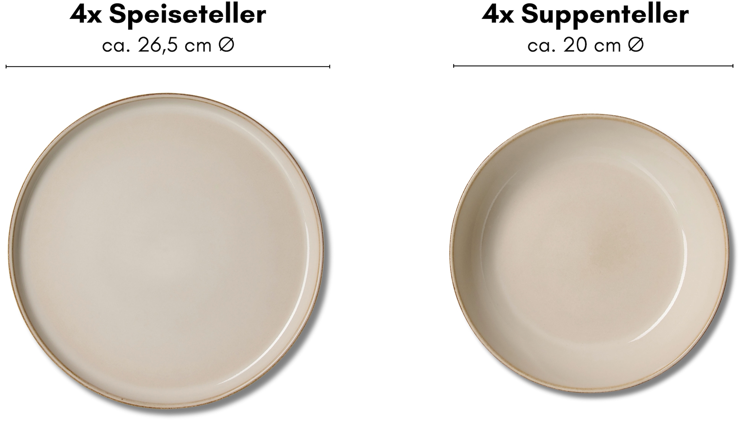 Ritzenhoff & Breker Tafelservice »Olivia« Reatkivglasur, jedes Stück ein Unikat