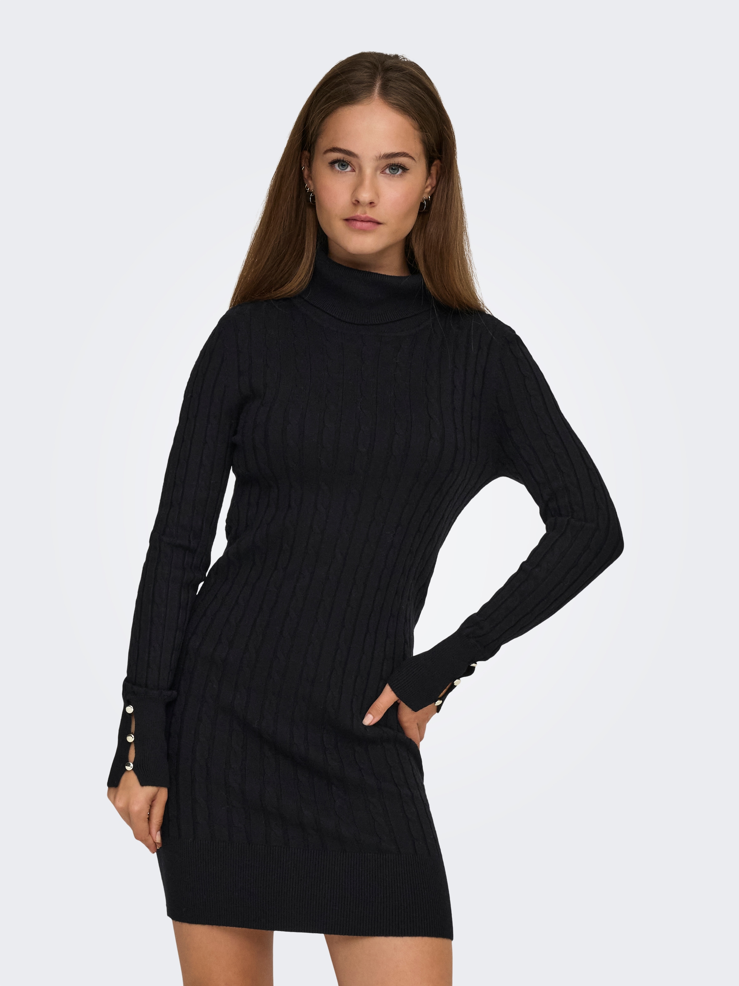 ONLY Robe en tricot »ONLLOUIS LS ROLLNECK CABLE DRESS AT KNT«
