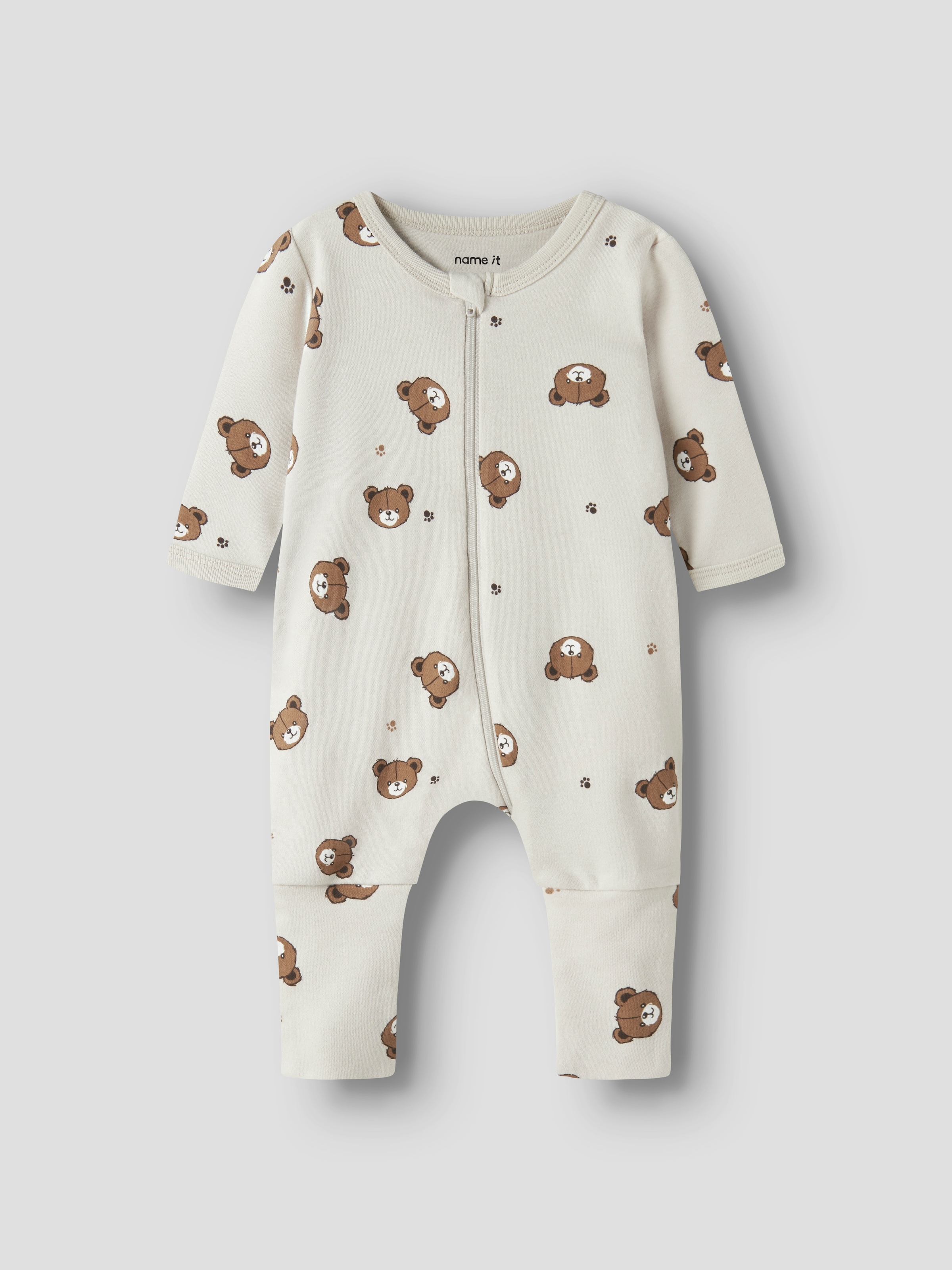 Name It Combinaison de sommeil »NBNNIGHTSUIT 2P ZIP FF PUMICE BEAR NOOS« Packung, 2 pièces