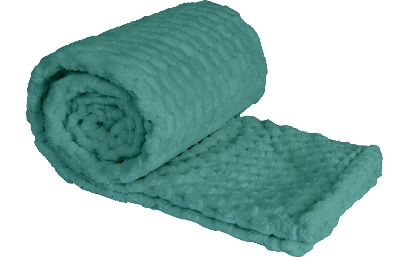 Hubatka TEXTIL Couverture d'intérieur »Plaid Uni 220 x 180 cm«