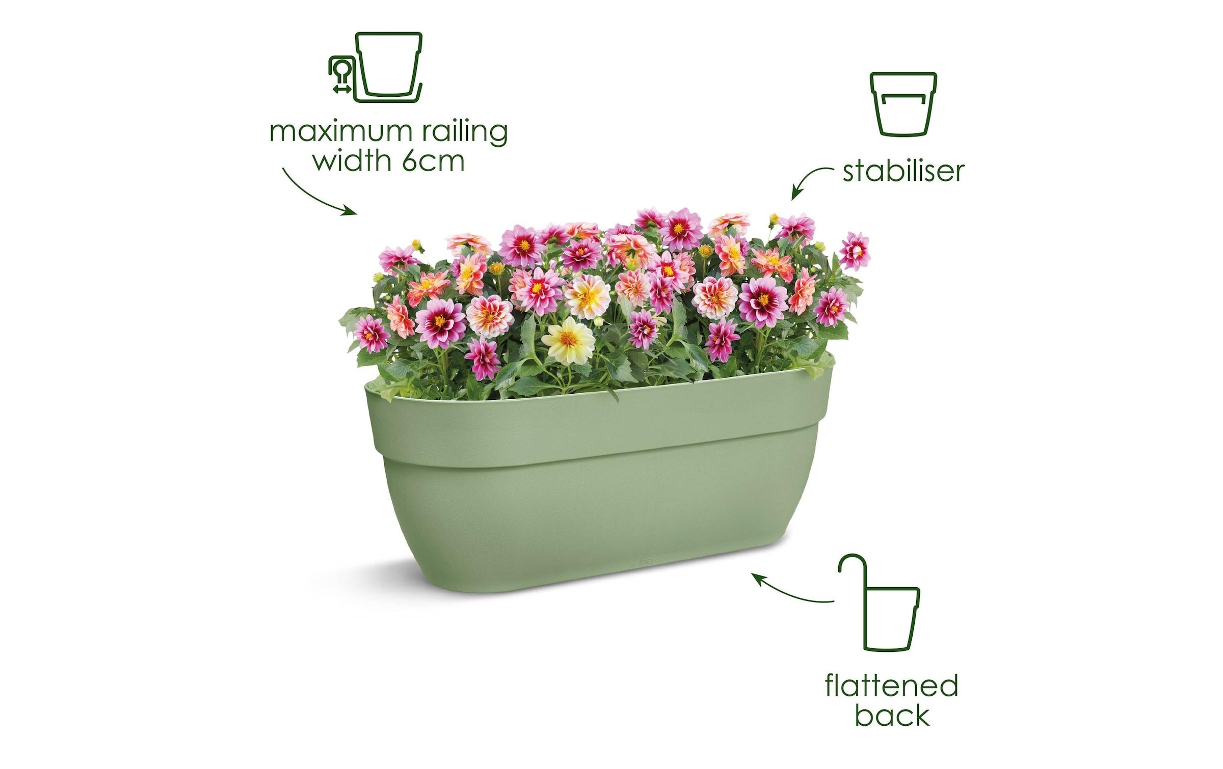 Elho Pot de fleurs »Vibia Campana Easy Aufhänger Gross«