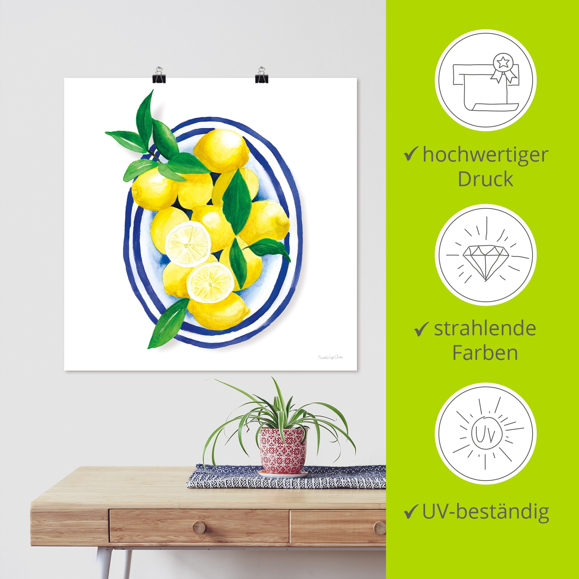 Artland Fresque murale »Mediterranean« 1 cuis tlg. als Alubild, Leinwandbild, Poster, Wandaufkleber in verschied. Grössen