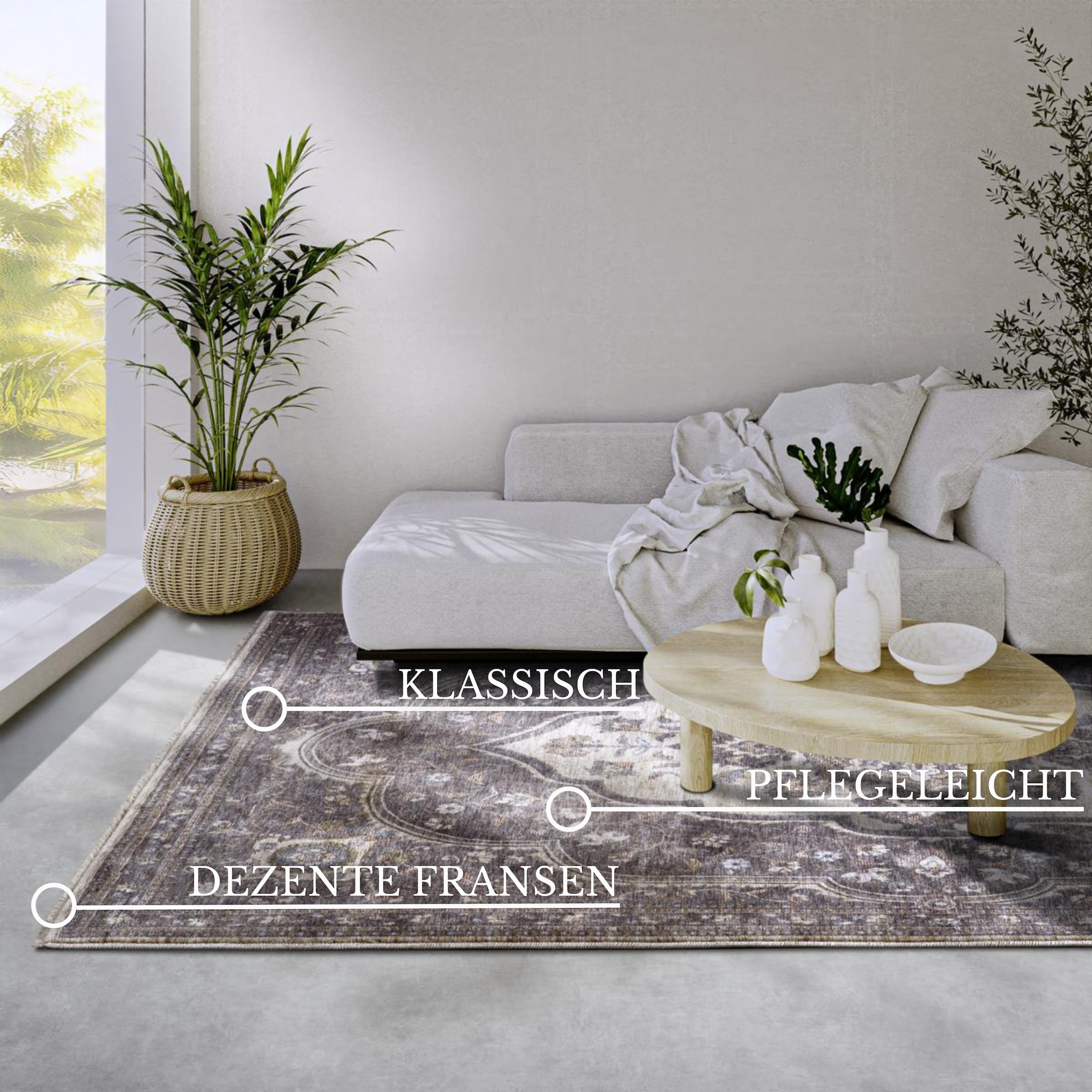 Villeroy & Boch Teppich »Renata« rechteckig 7 mm Höhe Läufer, Orientalisch, Fransen, Wohnzimmer, Schlafzimmer, Vintage