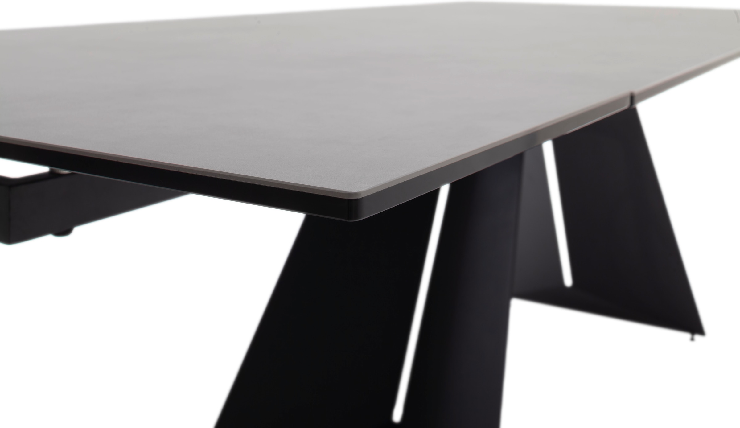 MCA furniture Table de salle à manger »Nagoya« 1 cuis tlg. Auszugstisch, Stirnauszug, Metallgestell, Keramik, Sicherheitsglas