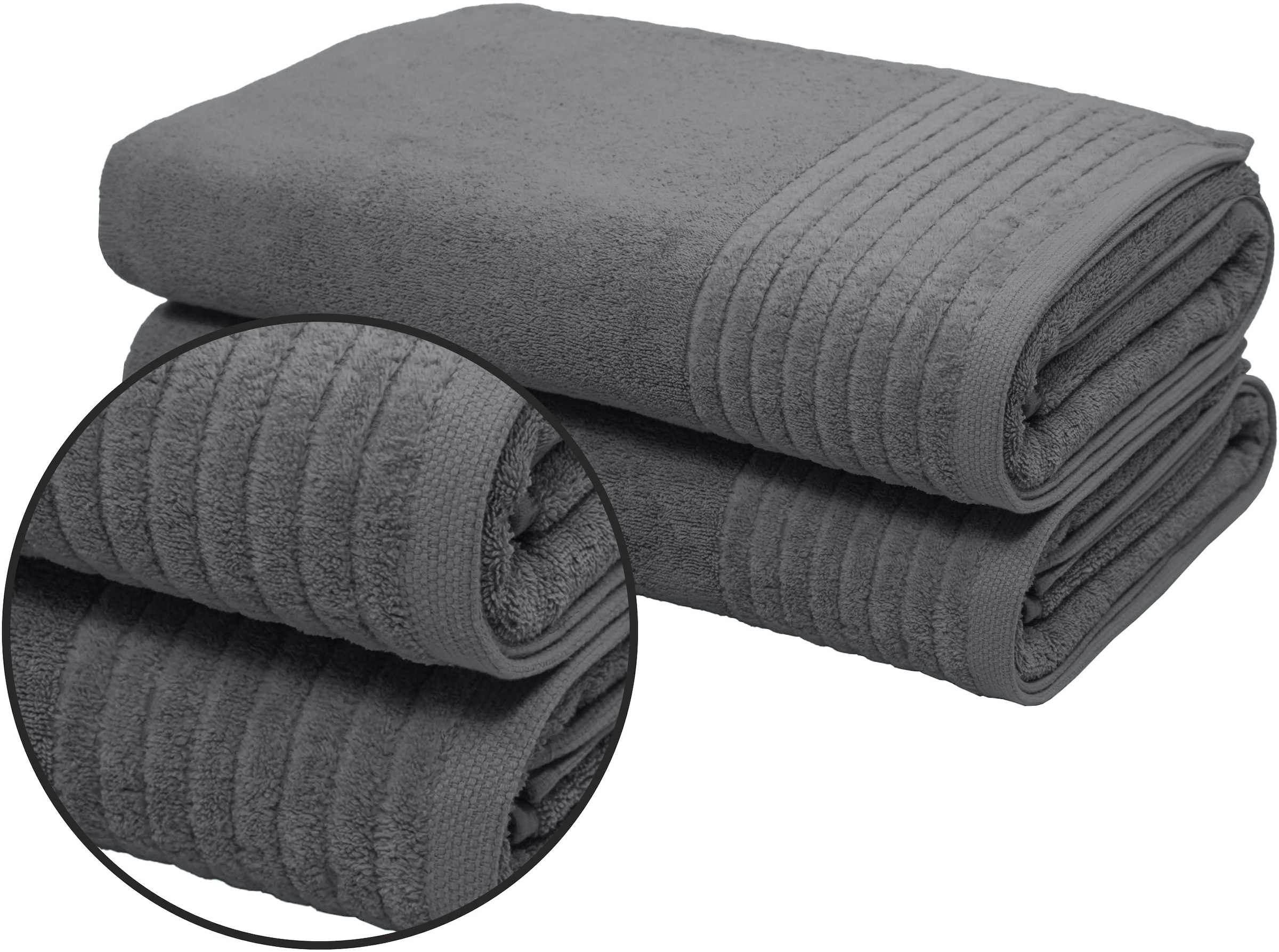 my home Saunatuch »Sanremo Premium, Premium Handtücher, 600 gr/m², 80x200cm« Bordüre, einfarbig, flauschig, weich, dicke Qualität, 5 Jahre Garantie