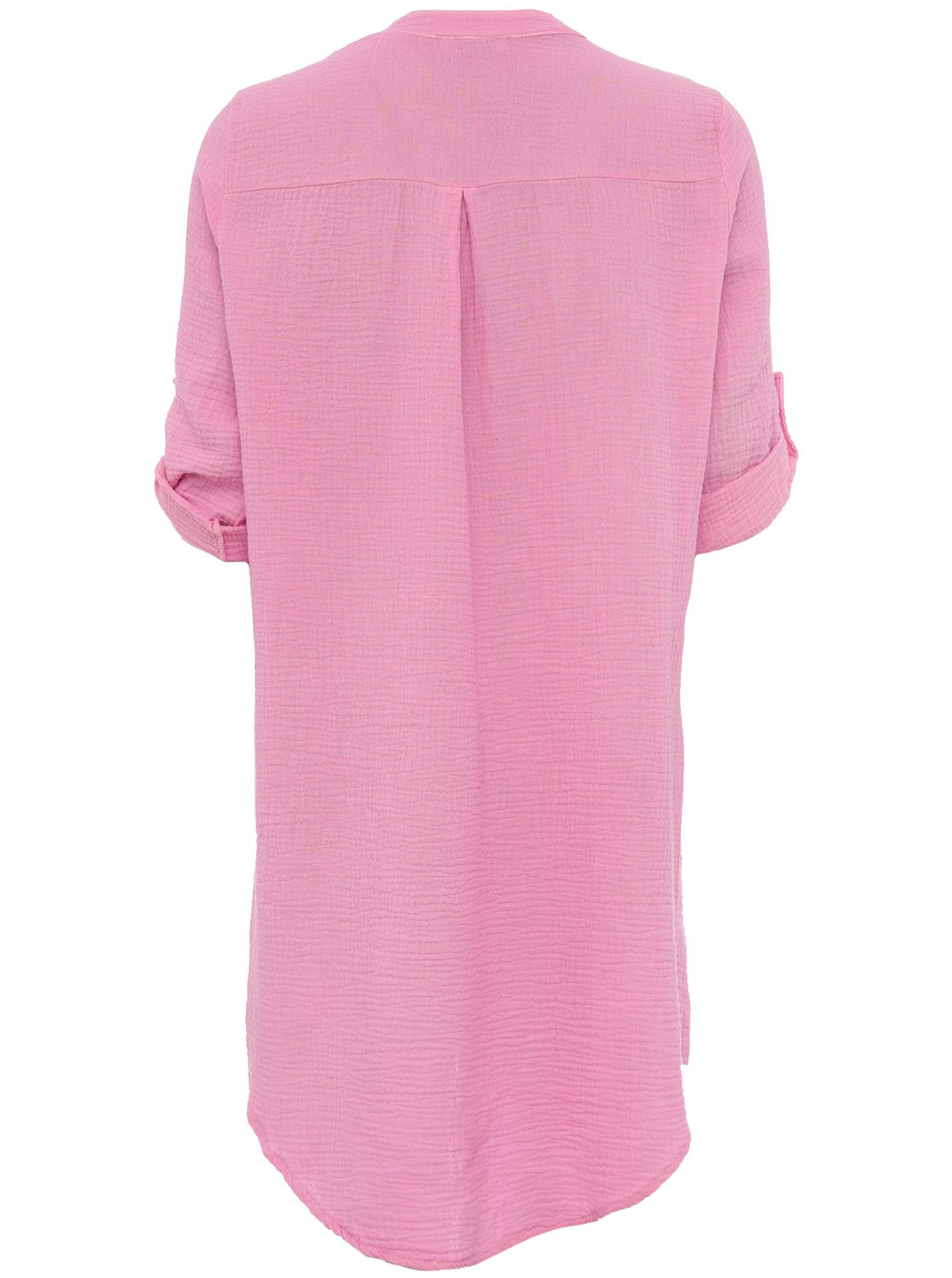 Zwillingsherz Blouse à enfiler »"Rom"« dos allongé, col en V, manches retroussées, mousseline