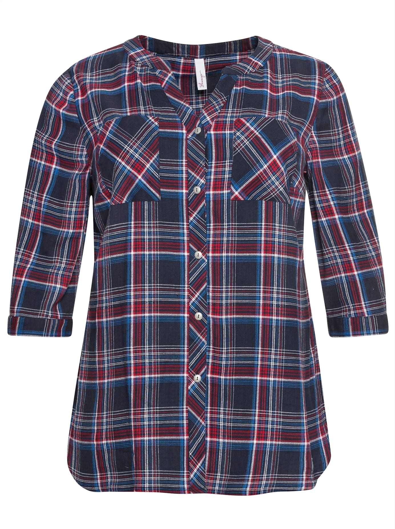 Sheego Blouse à carreaux