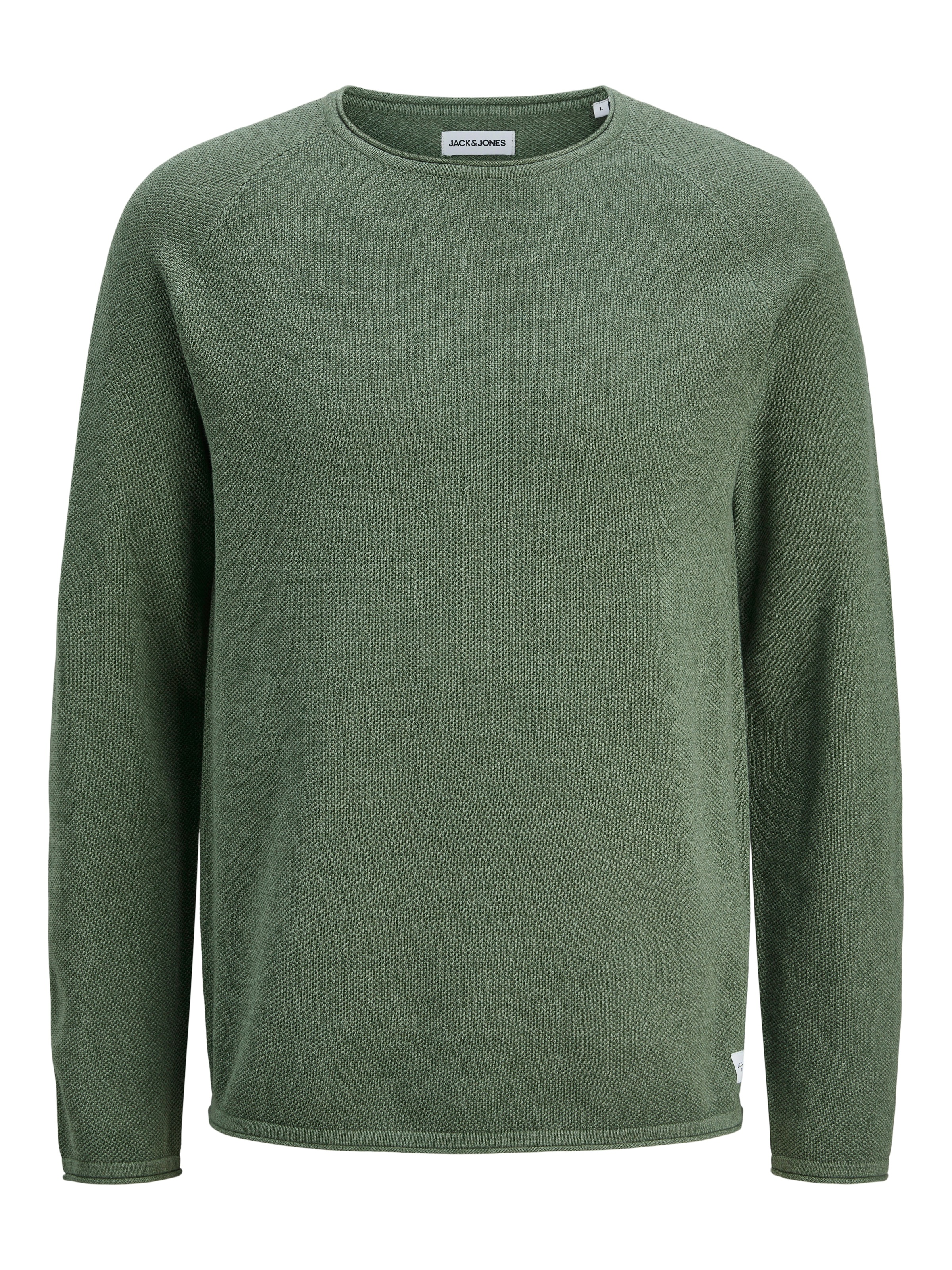 Jack & Jones Rundhalspullover »JJEHILL KNIT CREW NECK NOOS« mit Strukturstrick
