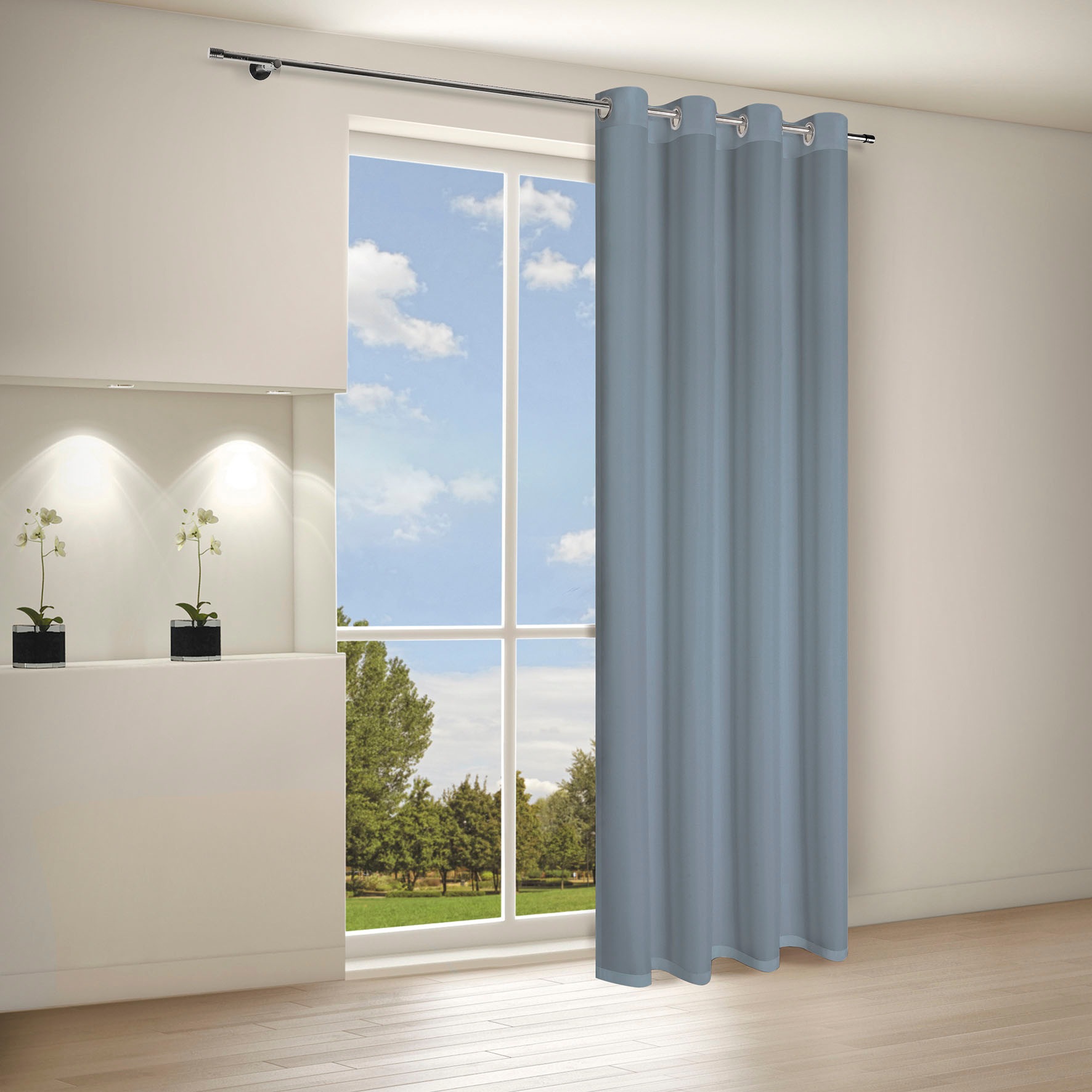 Gerster Rideau »Ilia« Oeillets 1 cuis tlg. HxB: 235x140, klasischer Uni Ösenschal