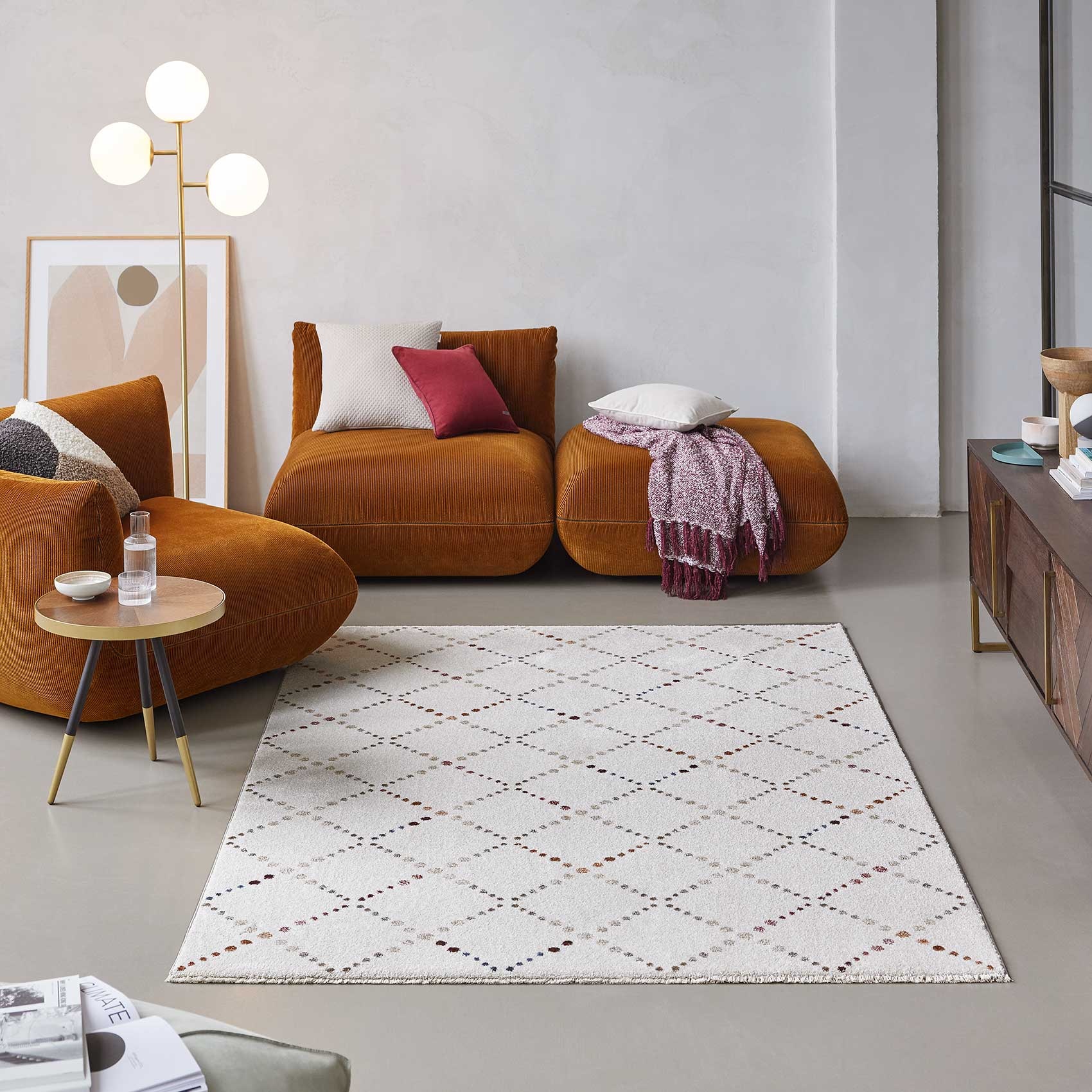 Esprit Tapis »Ina« Carré 12 mm Höhe Kurzflorteppich, gewebt, geometrisch, modern, Wohnzimmer, streifen