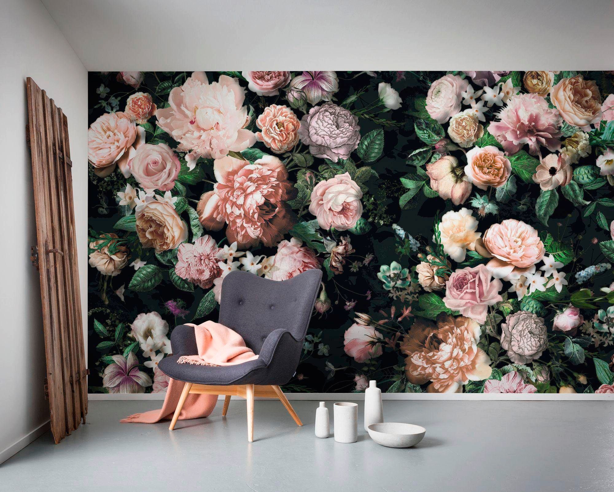 Komar Vliestapete »Digitaldruck Vlies -  Victoria Black - Grösse 400 x 250 cm« bedruckt glatt Wohnzimmer, Schlafzimmer