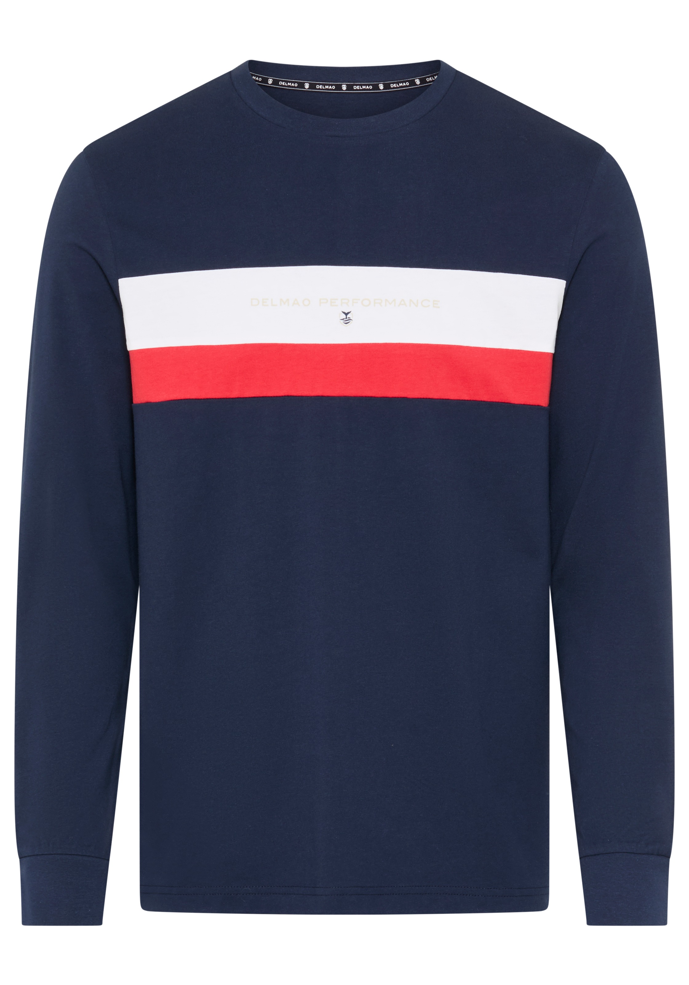 DELMAO Langarmshirt »Neue Kollektion« schmale Passform, Langarm, mit Rundhalsausschnitt