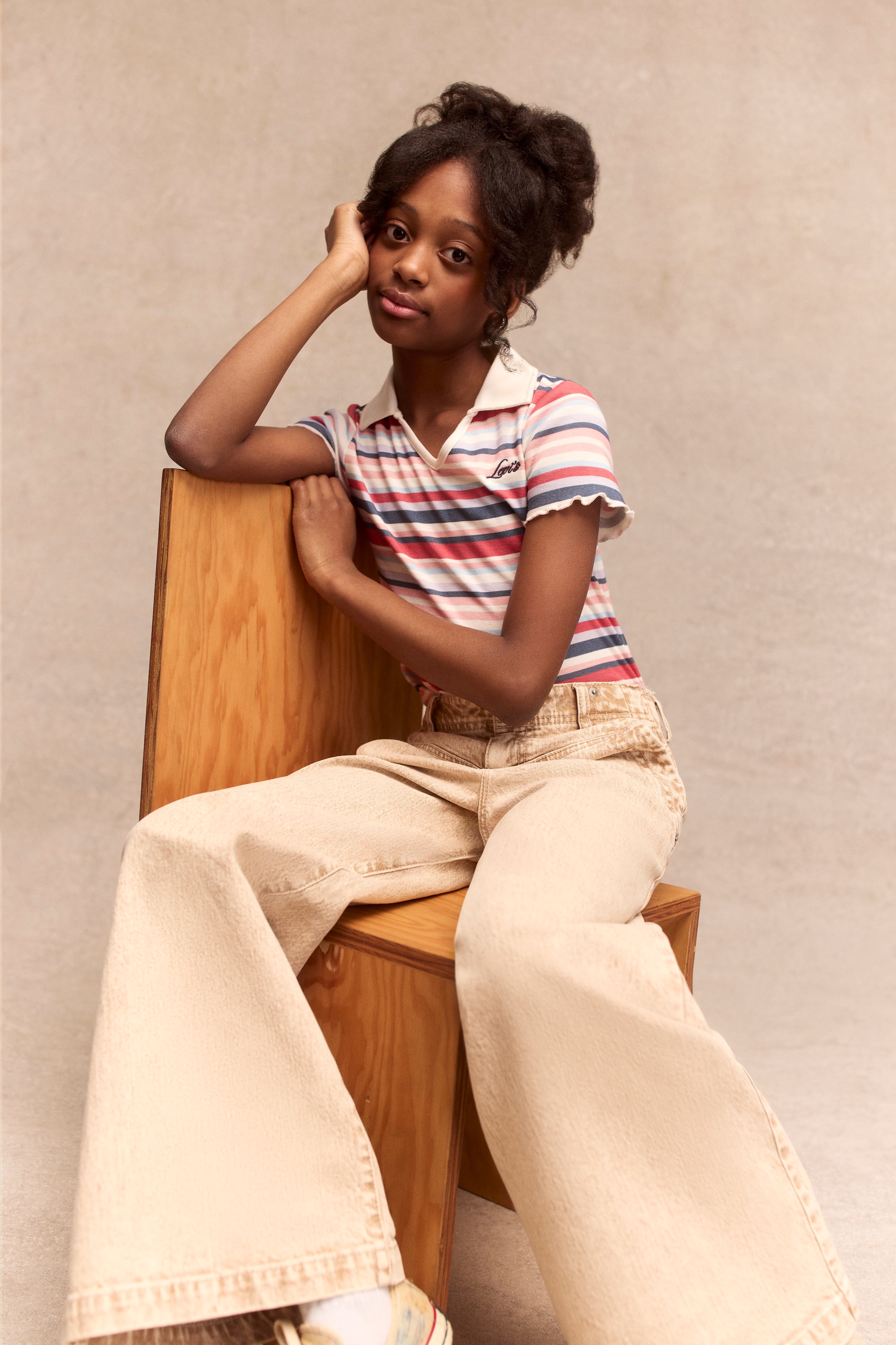 Levi's® Kids Poloshirt »LVG POLO SS KNIT TOP« mit gewellten Abschlüssen, im Streifendessin