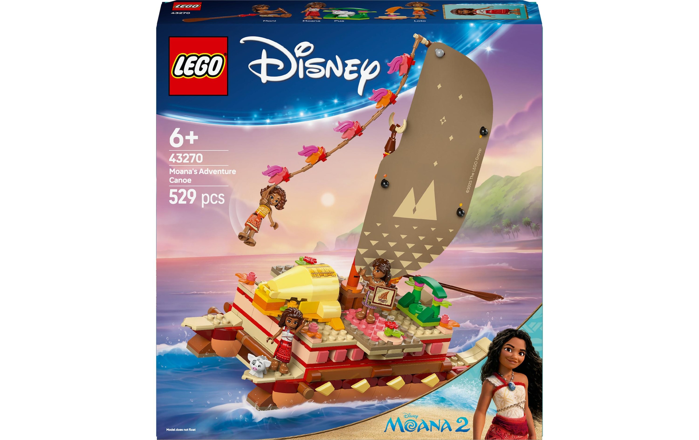 LEGO® Spielbausteine »Disney Princess Vaianas Abenteuerfloss 43270«