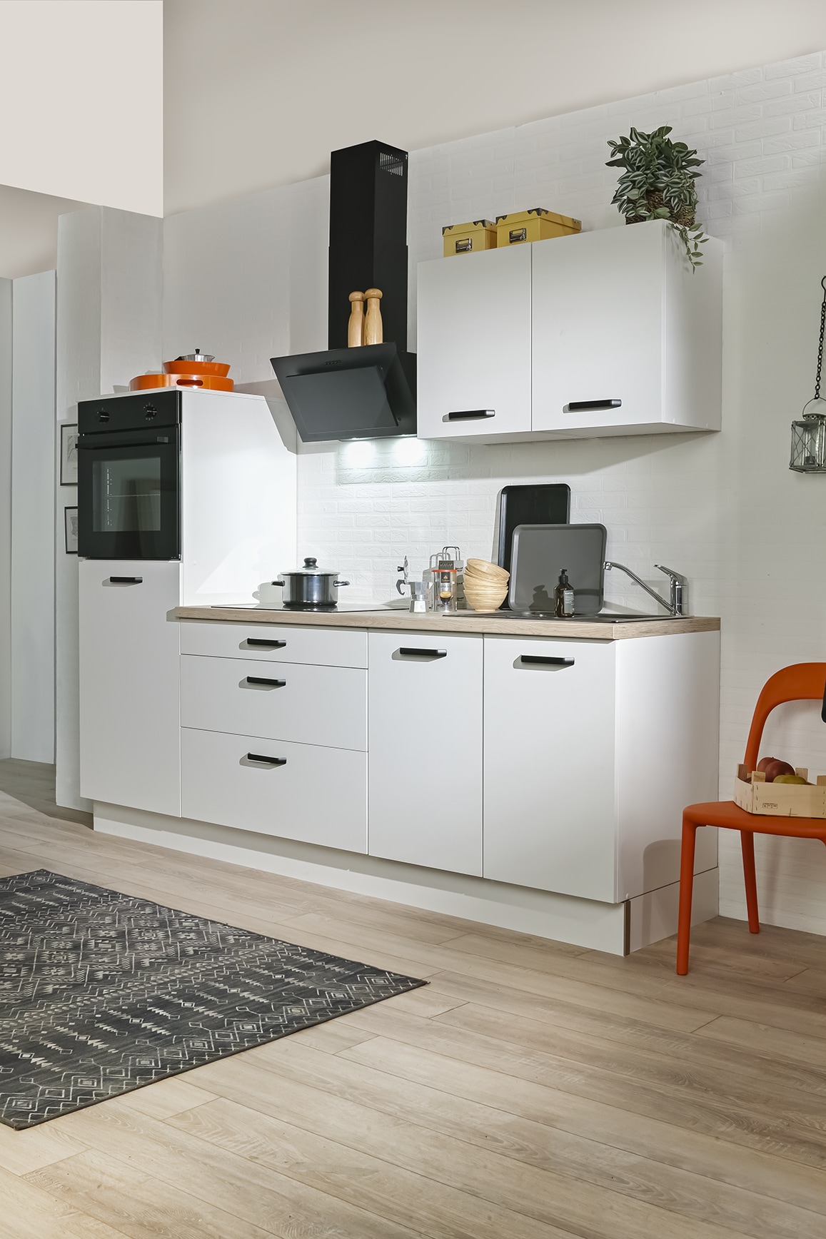 wiho Küchen Küchenzeile »Compact« Breite 240cm, wahlweise mit Geräten (ohne Kühlschrank))