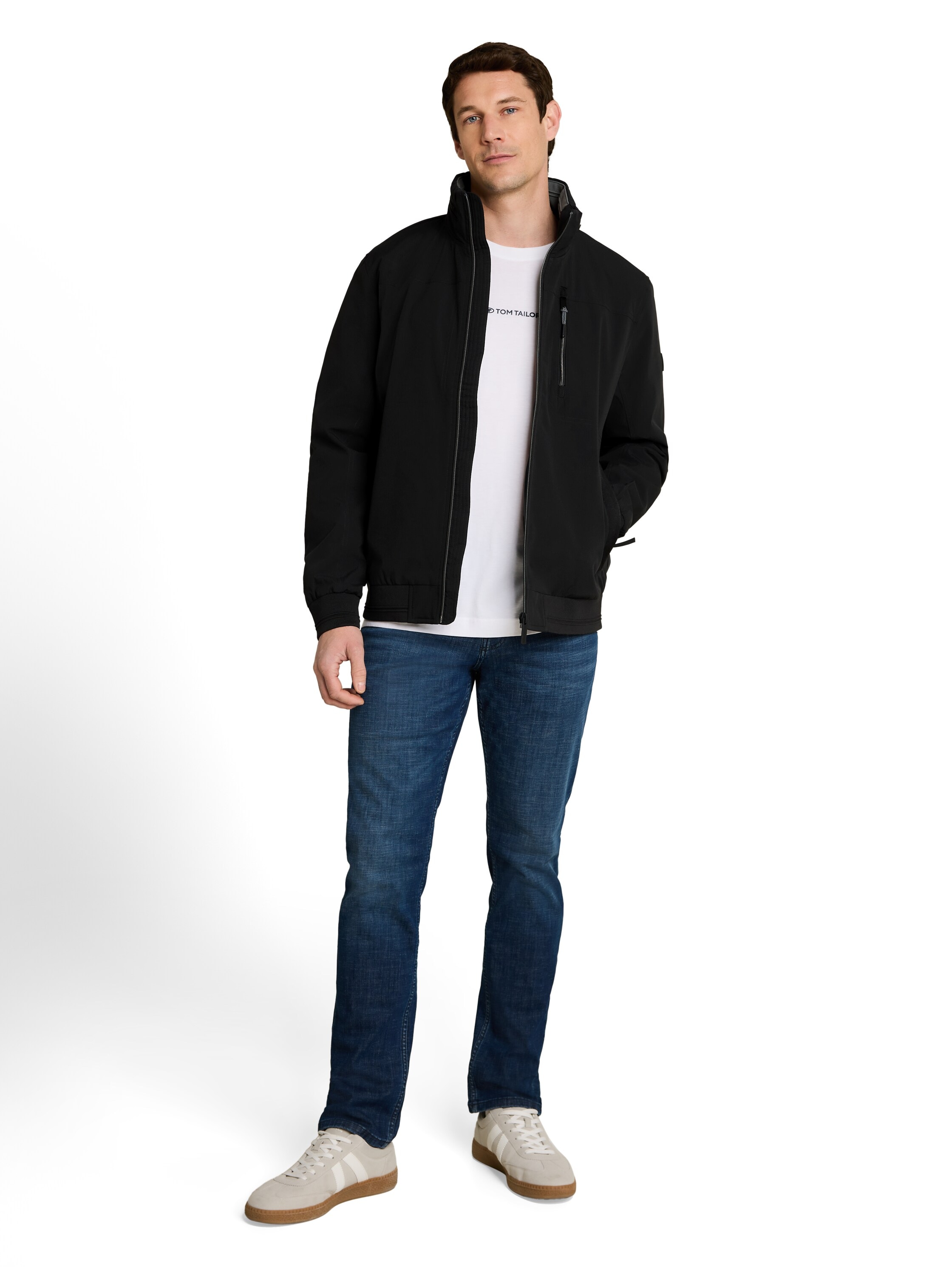 TOM TAILOR Blouson ohne Kapuze Sweatjacke mit Reissverschluss