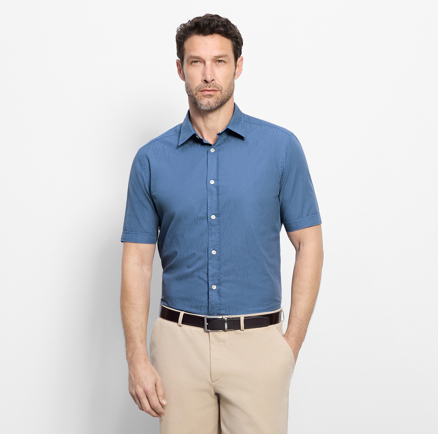 OLYMP Chemise à manches courtes »Casual« Chemise de loisirs, coupe régulière, col Kent