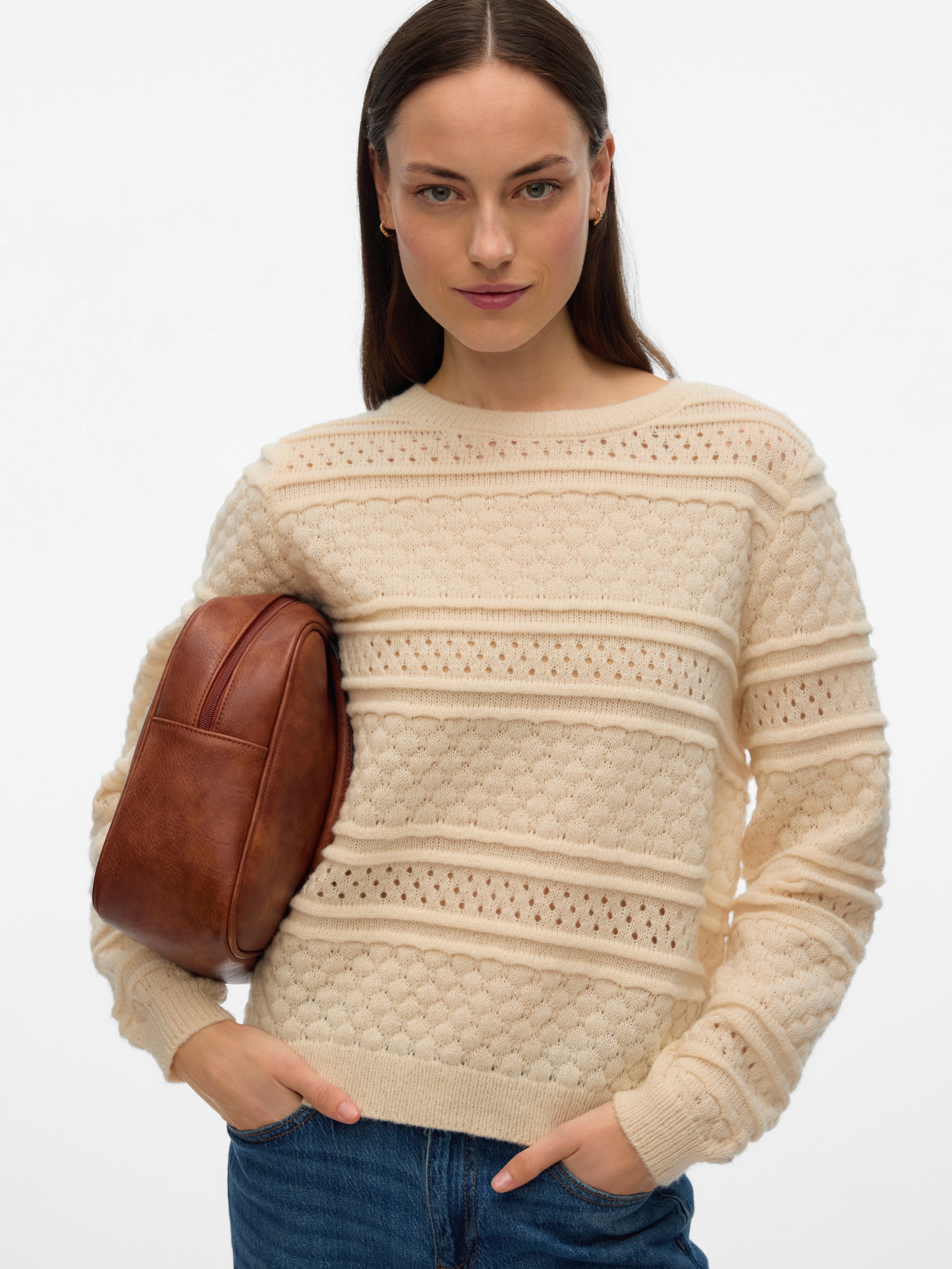 Vero Moda Pull en tricot »VMLEO LS O-NECK PULLOVER BF«